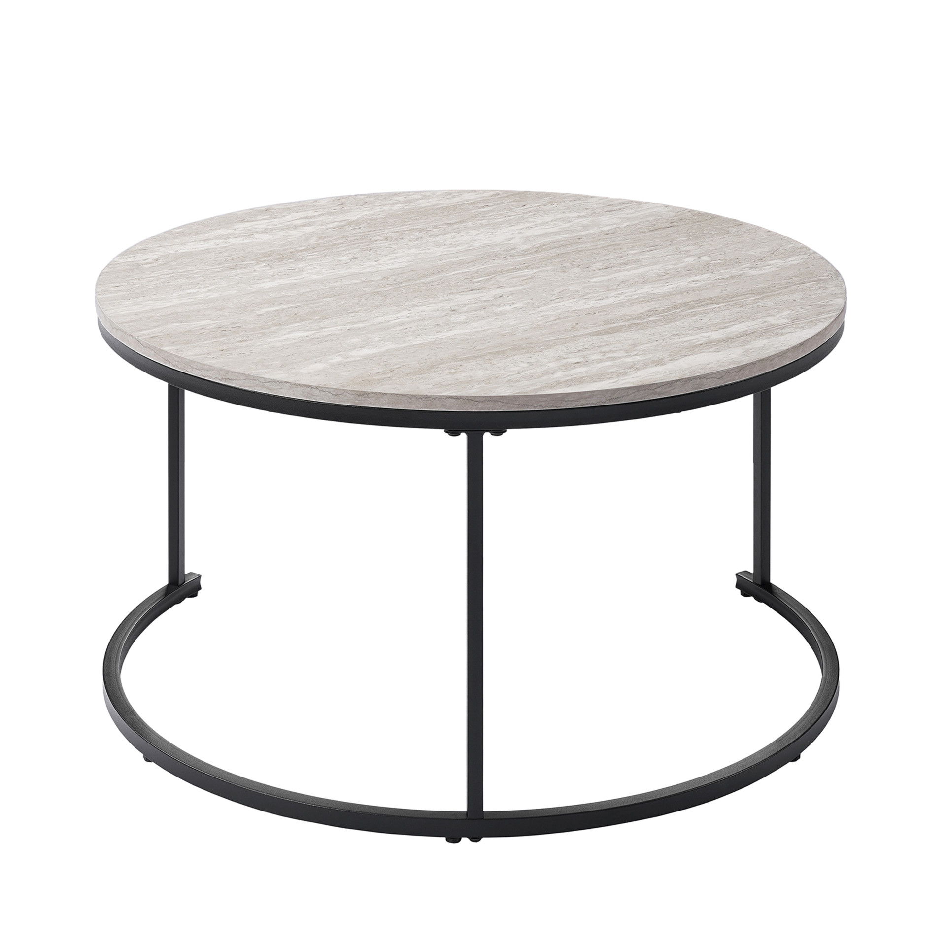 Forma - 4 Piece Occasional Set (1 Coffee, 1 Large End Table & 1 Stool, 1 Small End Table) - Black / White / Gray, black, view 4
