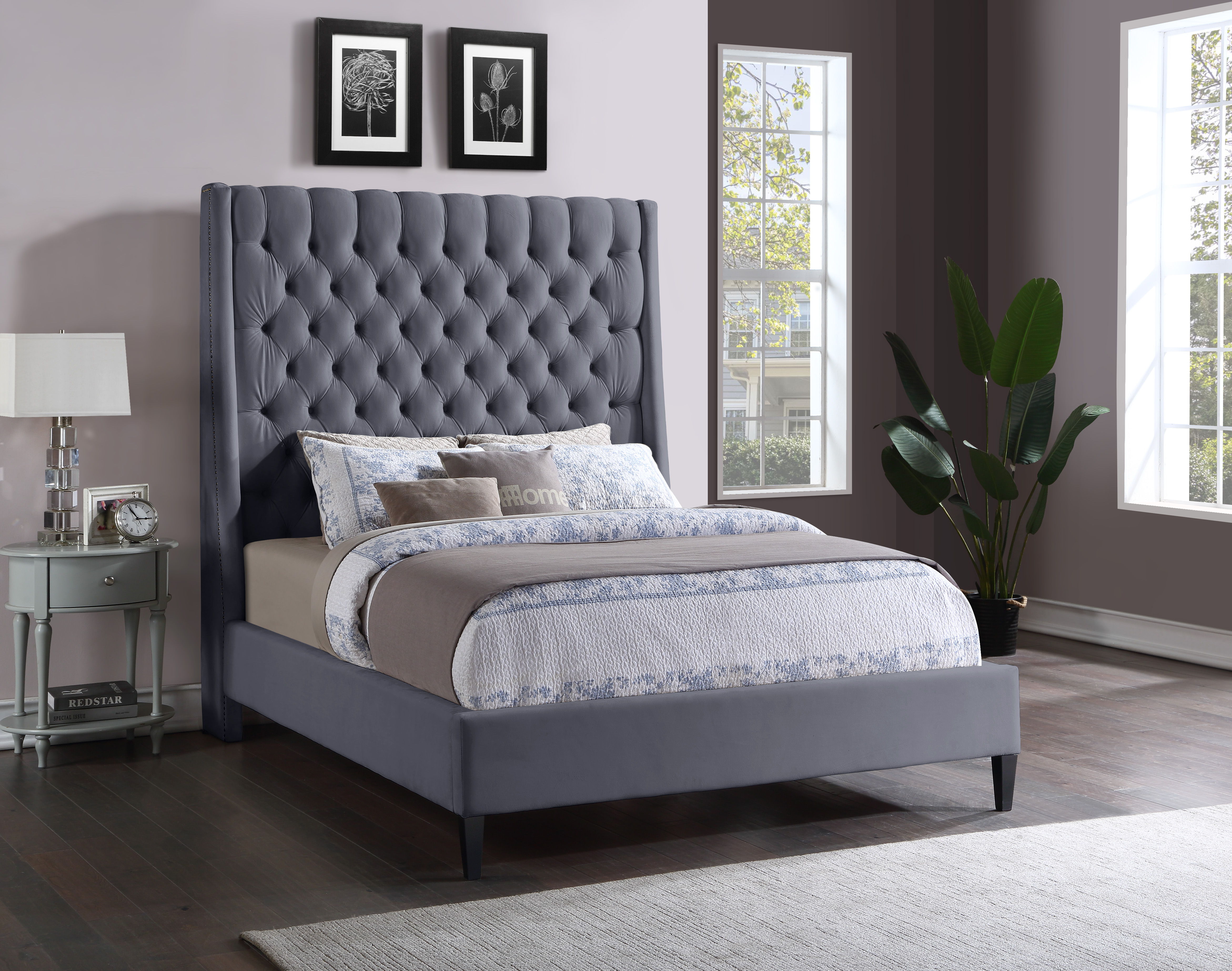 Fritz - Queen Bed - Gray