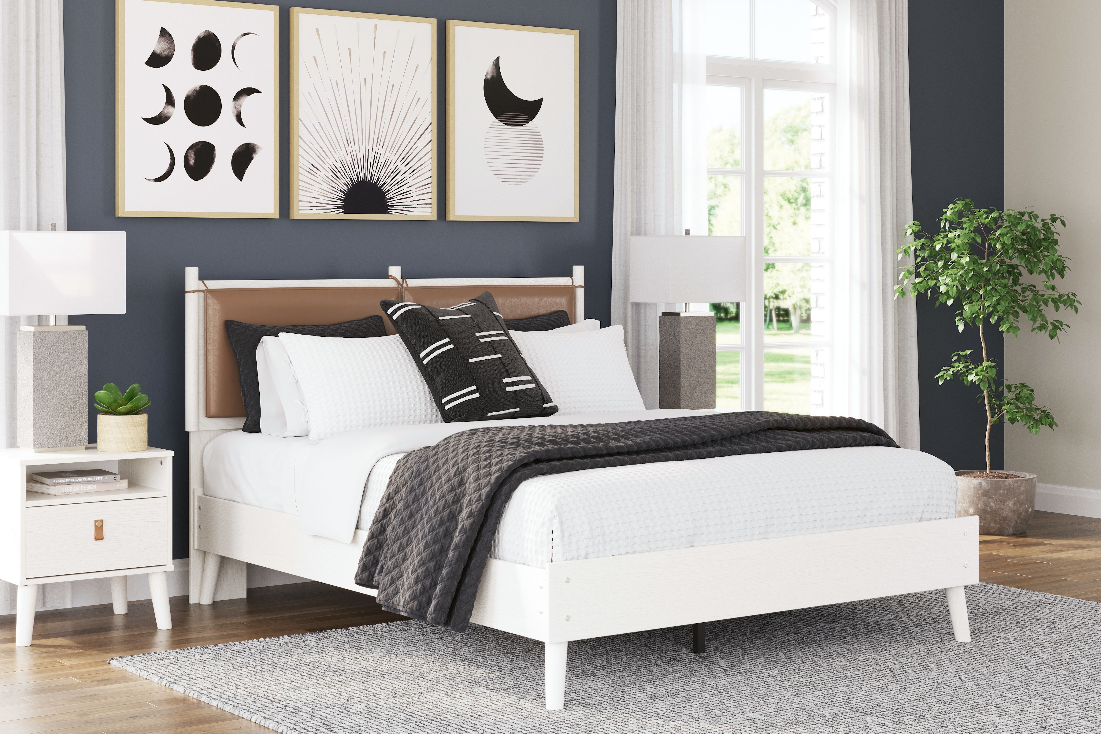 Ashley Aprilyn - White - Queen Panel Bed