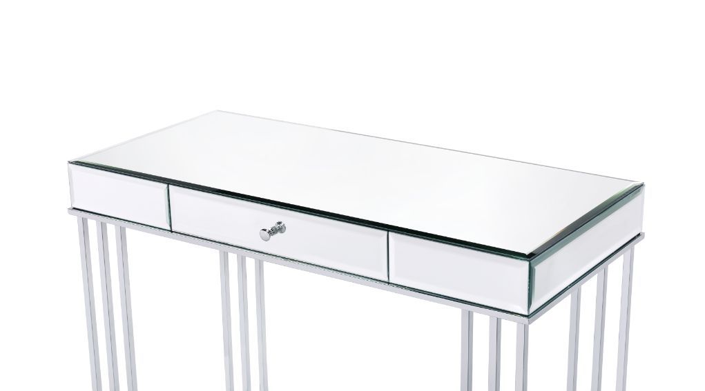 Critter - Writing Desk - Mirrored And Chrome, silver, view 6