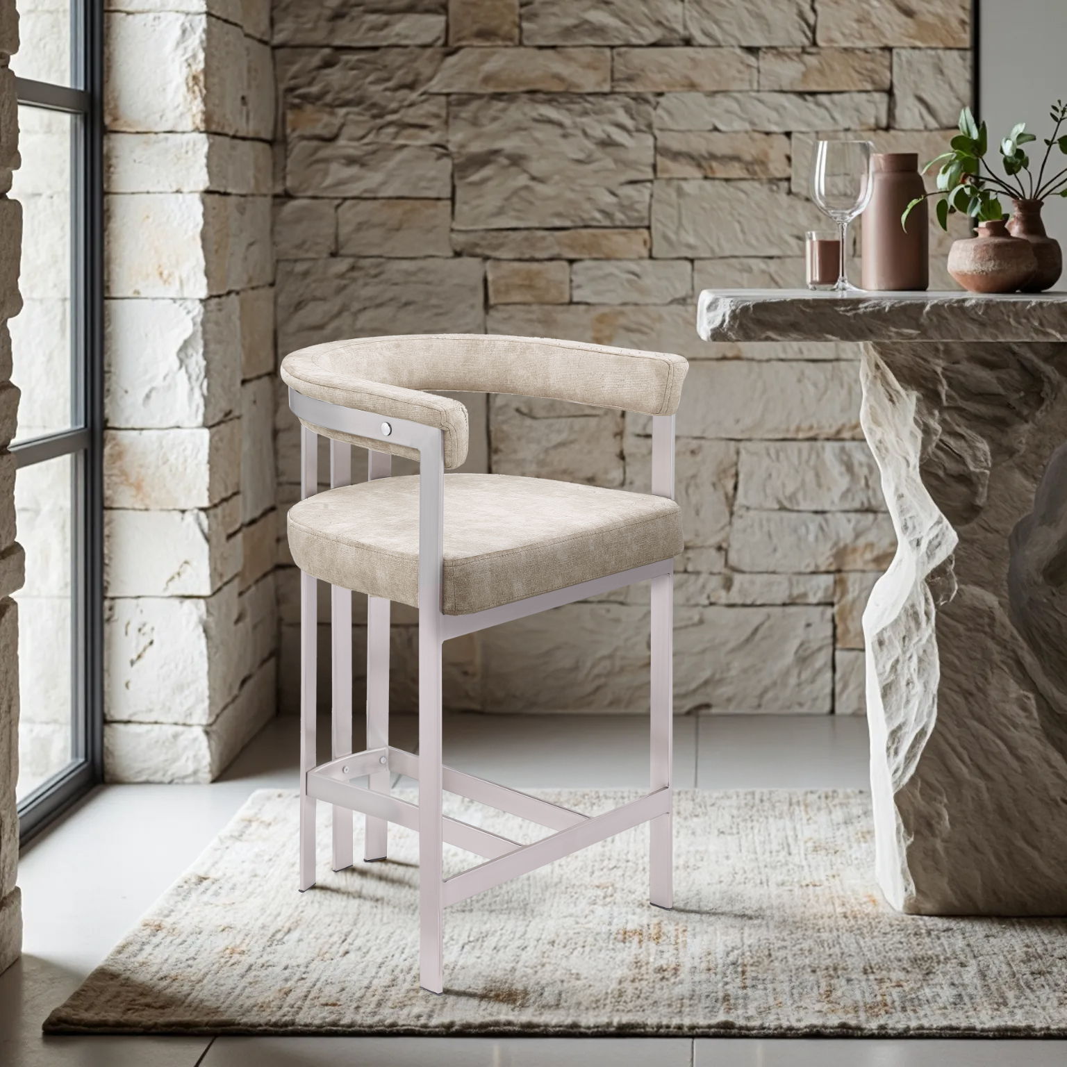 Marcello - Counter Stool (Set of 2) - Beige