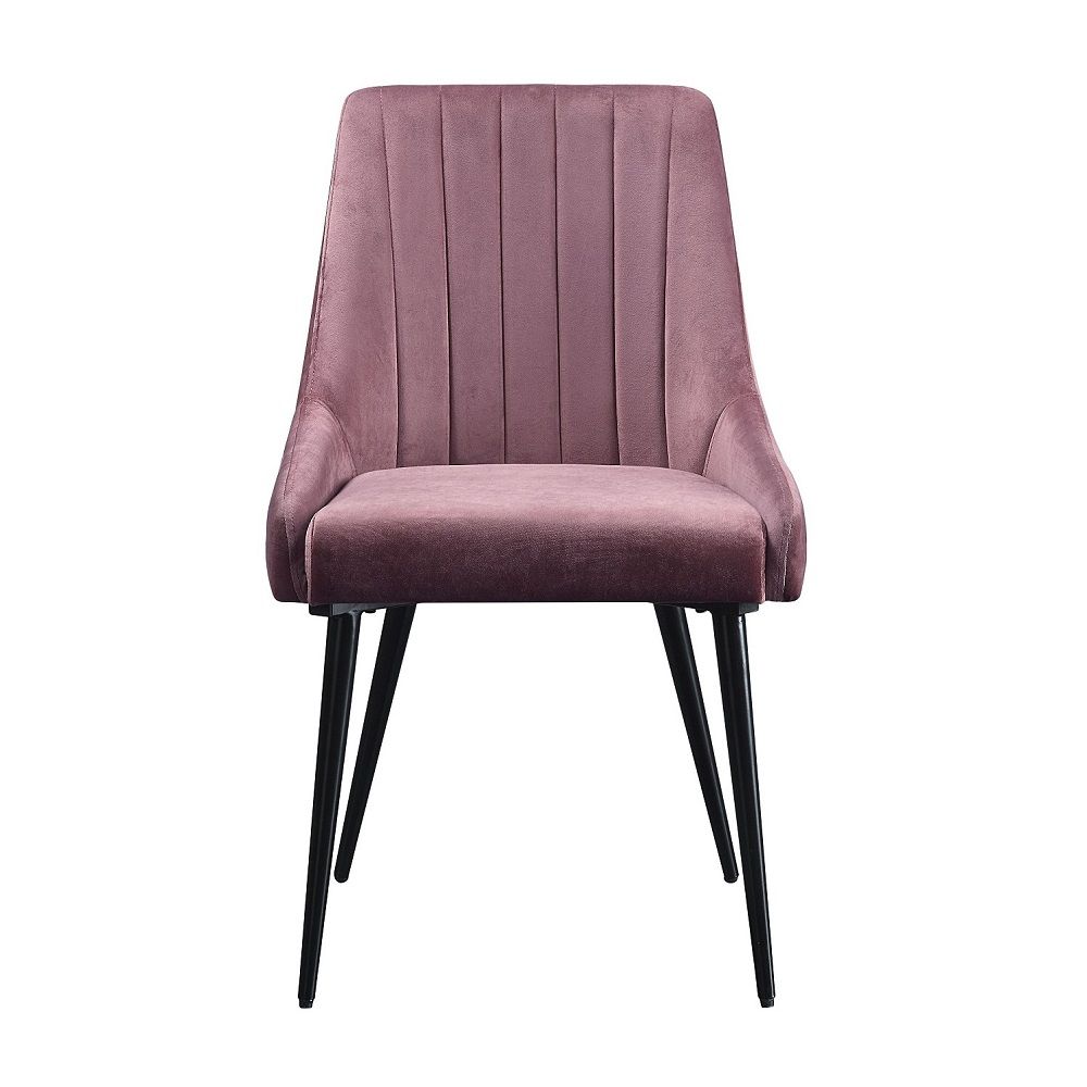 Riley - Side Chair (Set of 2) - Pink Fabric & Black, pink, view 7