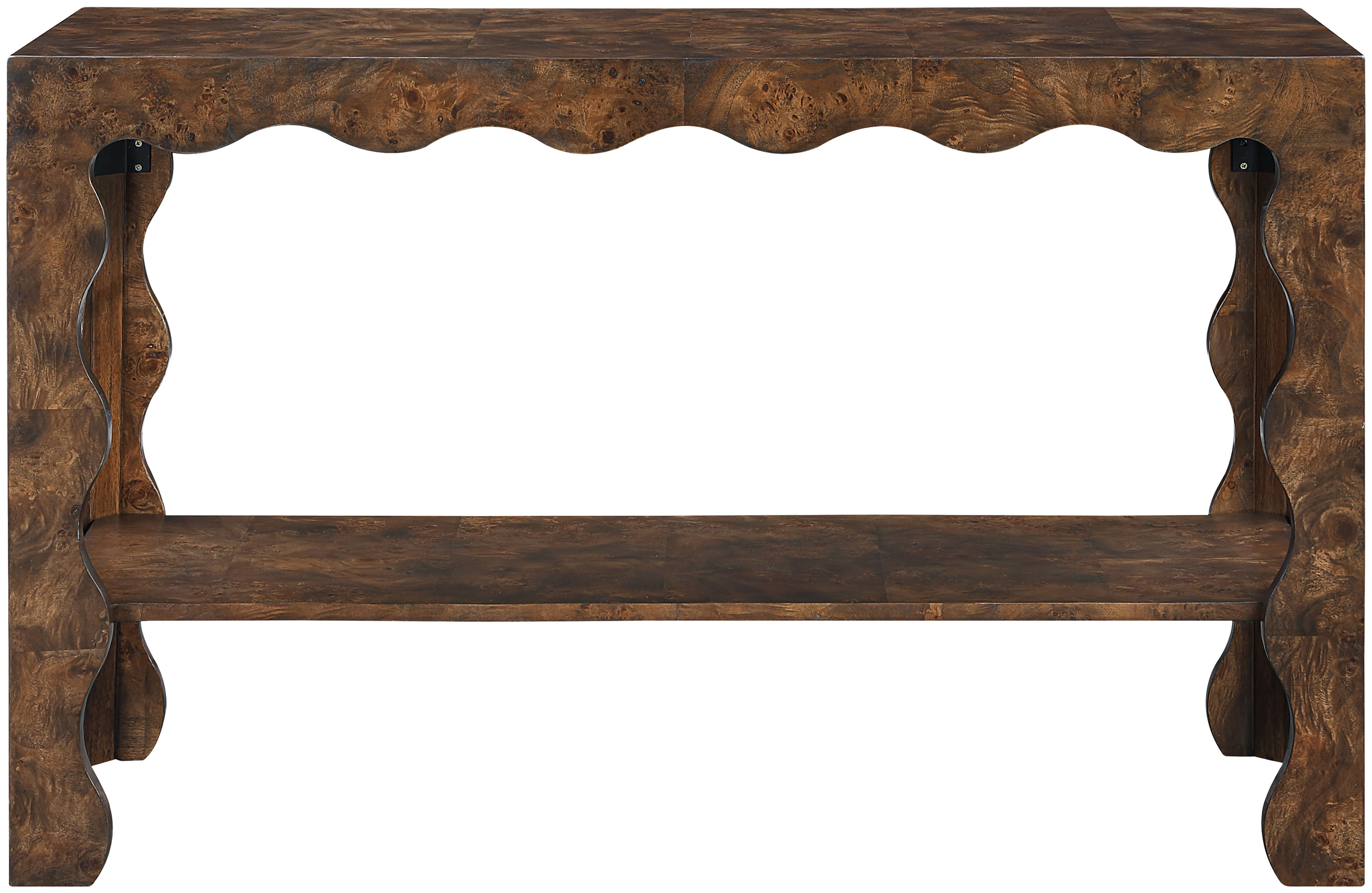 Vassa - Burl Veneer Console Table - Brown
