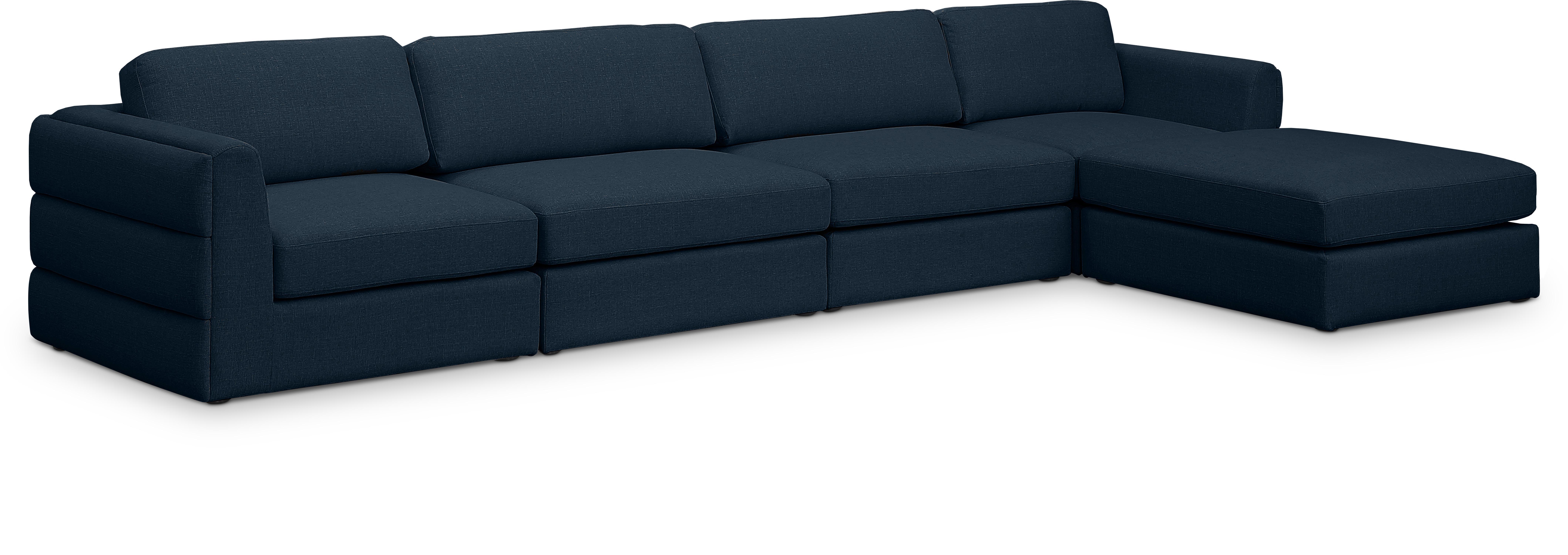 Beckham - 5 Piece Modular L-Shaped Sectional - Navy
