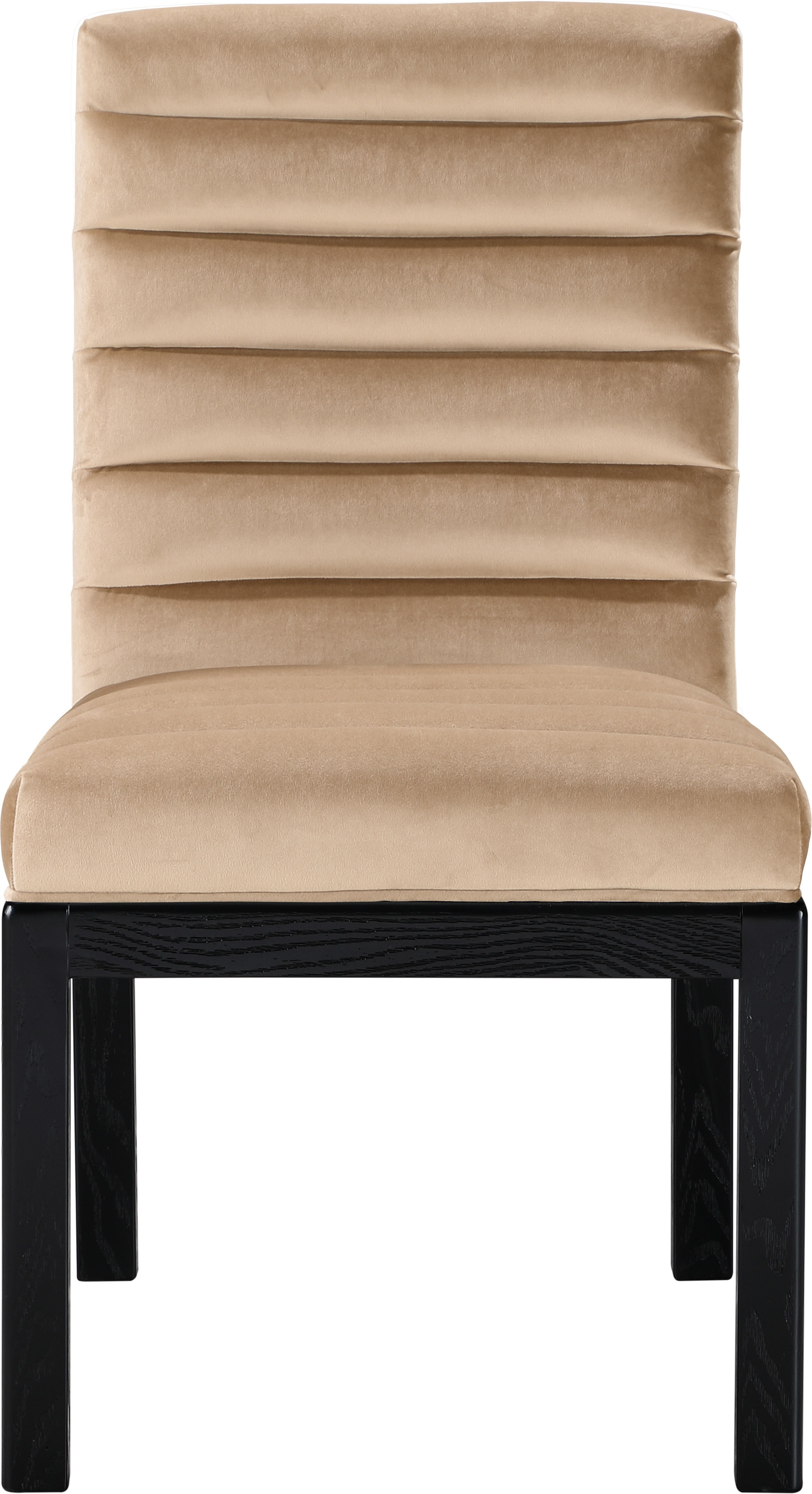 Evelyn - Dining Chair With Black Legs - Beige
