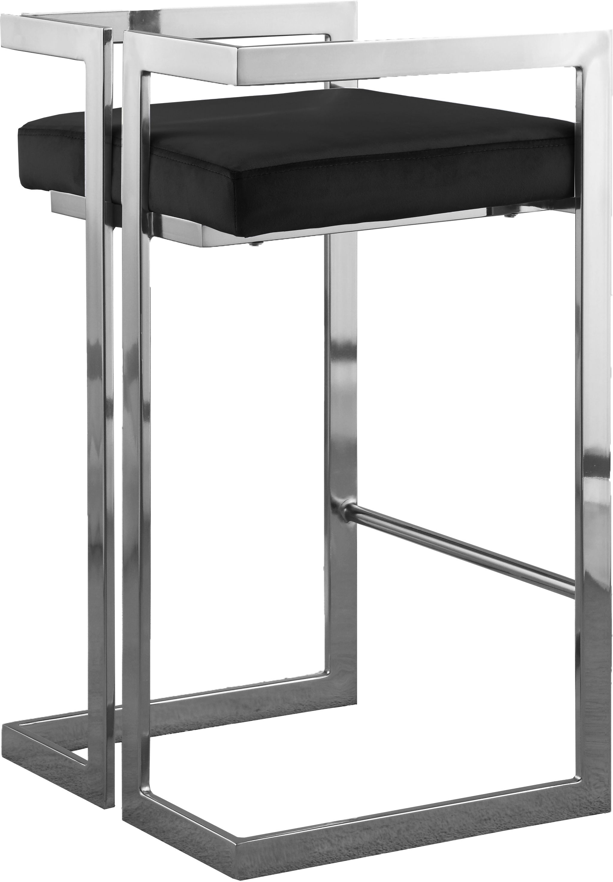Ezra - Fabric Stool (Set of 2) - Black