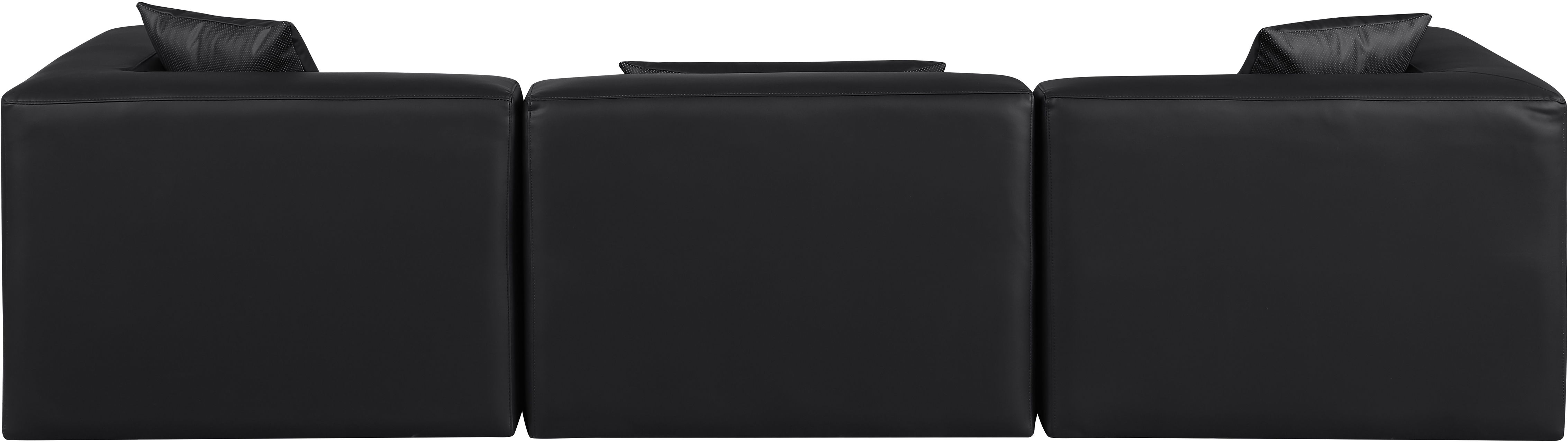 Cube - Modular 3 Piece Sofa - Black