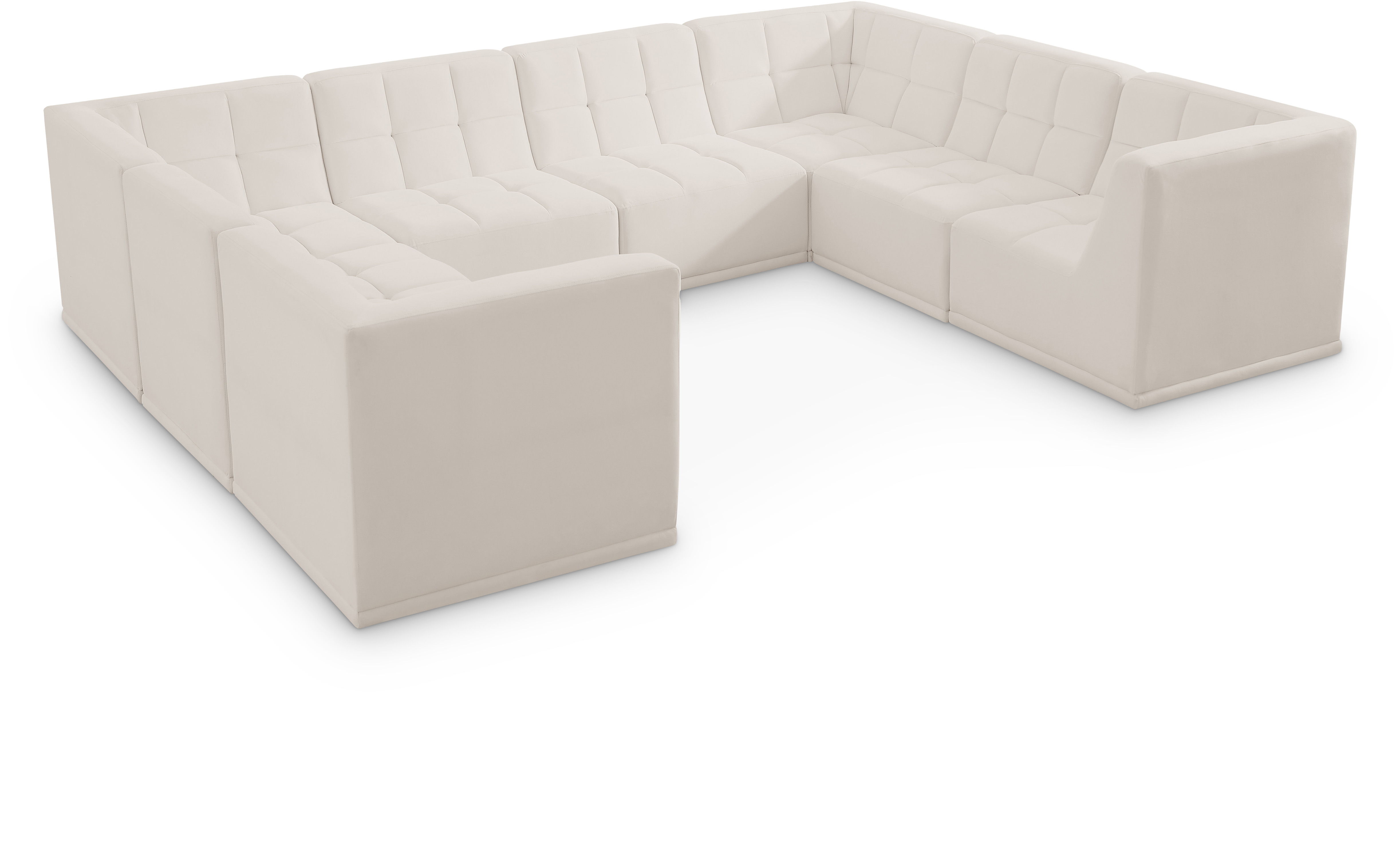 Relax - 8 Piece Modular Sectional - Cream