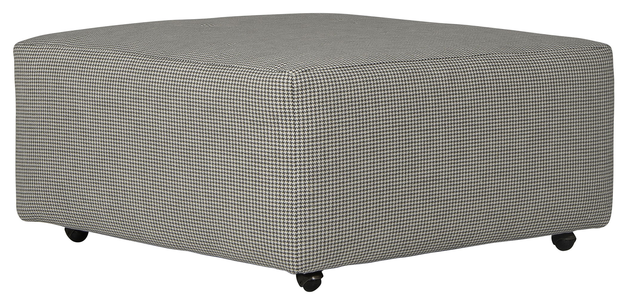 Searsport - Castered Cocktail Ottoman - Charcoal / Dark Gray