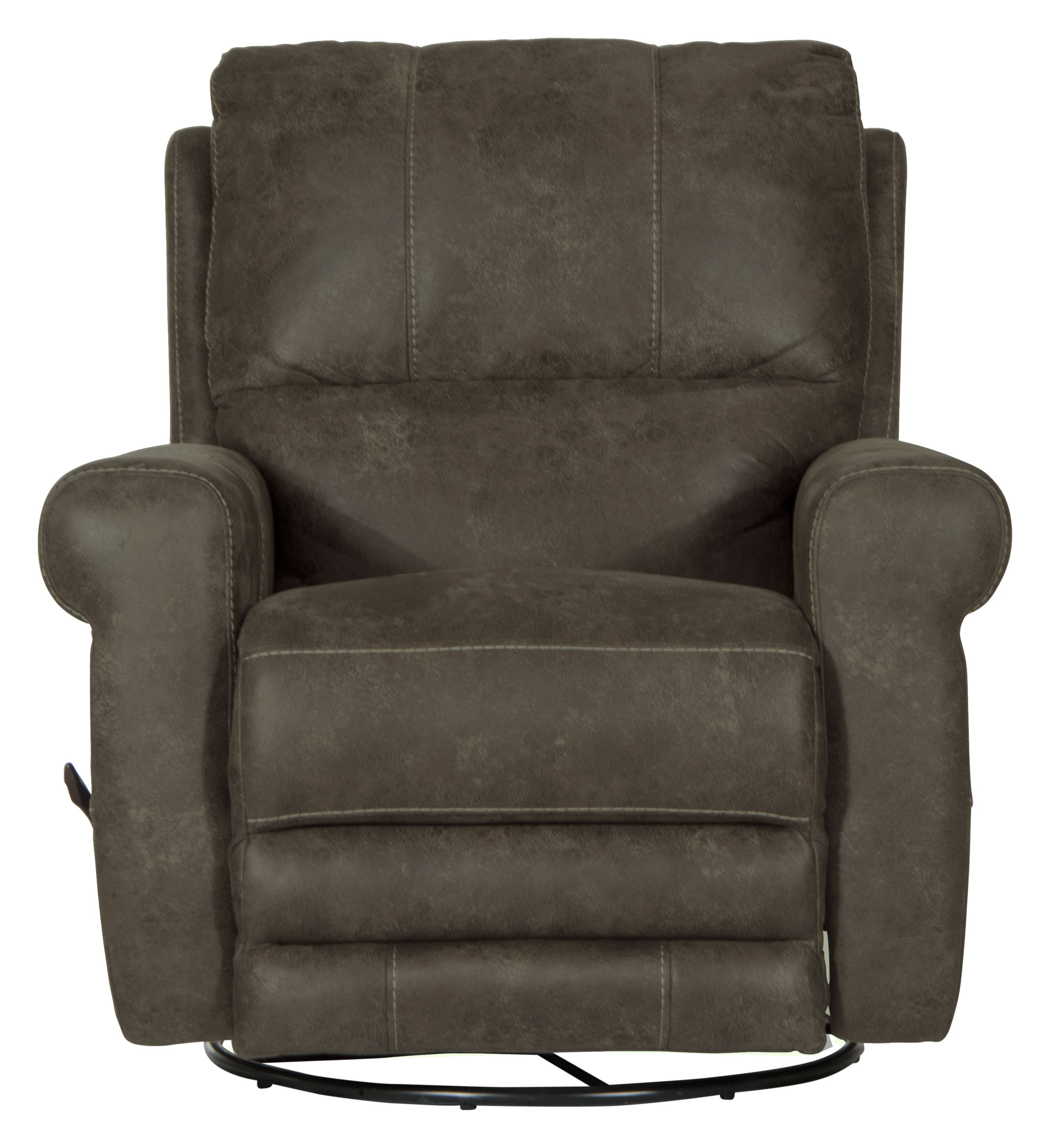 Maddie - Faux Leather Swivel Glider Recliner - Ash