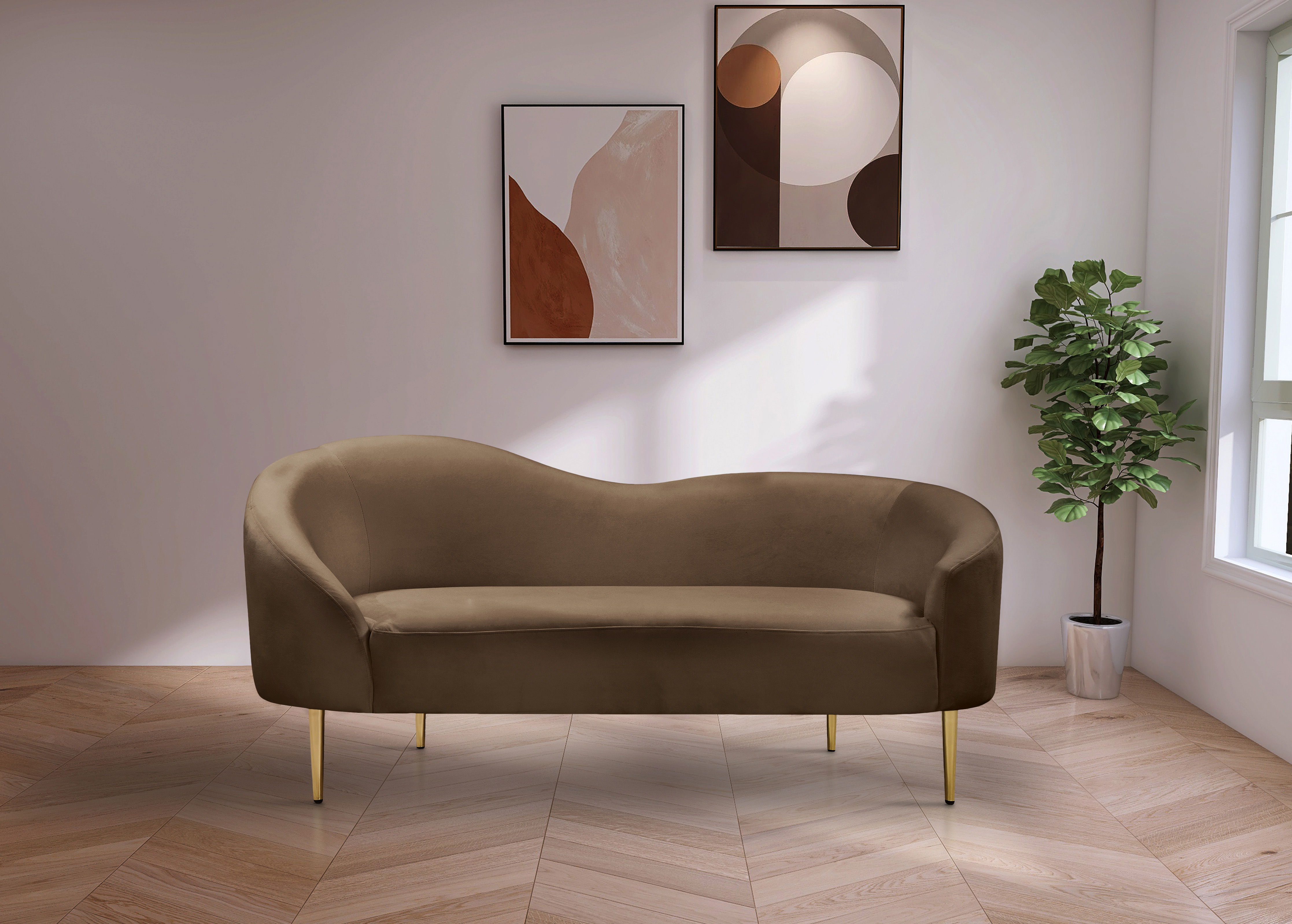 Ritz - Loveseat - Brown