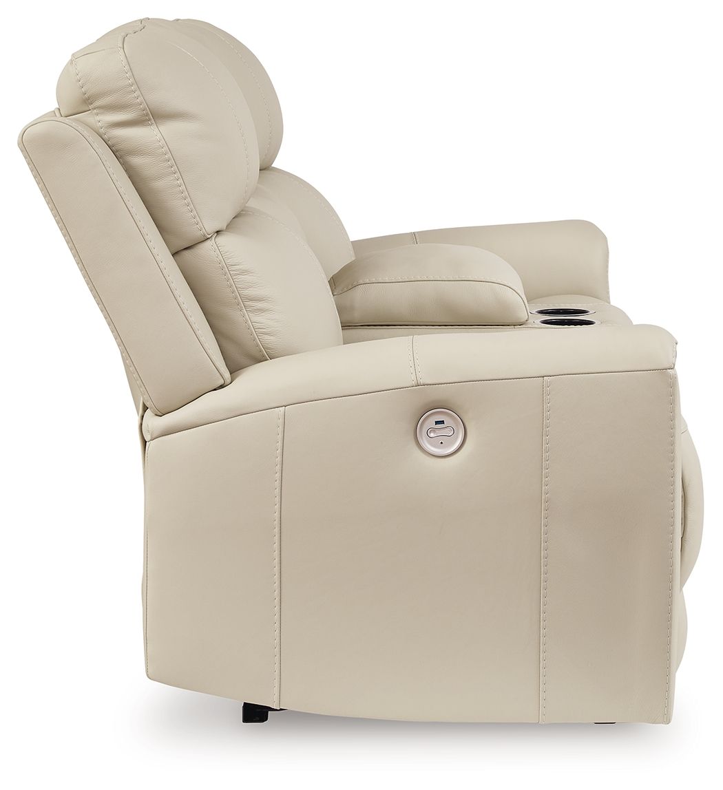 Ashley Furniture Dahlmoore - Dbl Power Reclining Loveseat With Console - Almond - Image 5