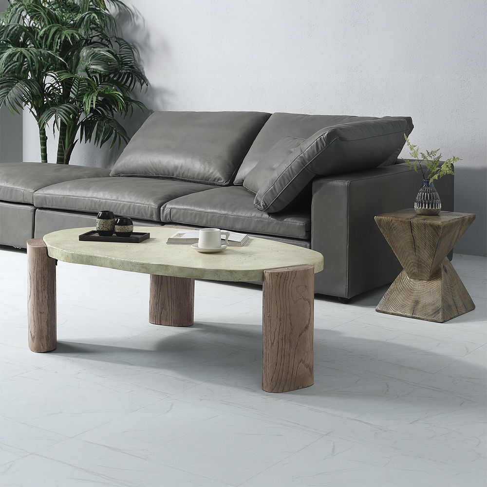 Jacinda - Coffee Table - Weathered Gray & Oak, green, view 4