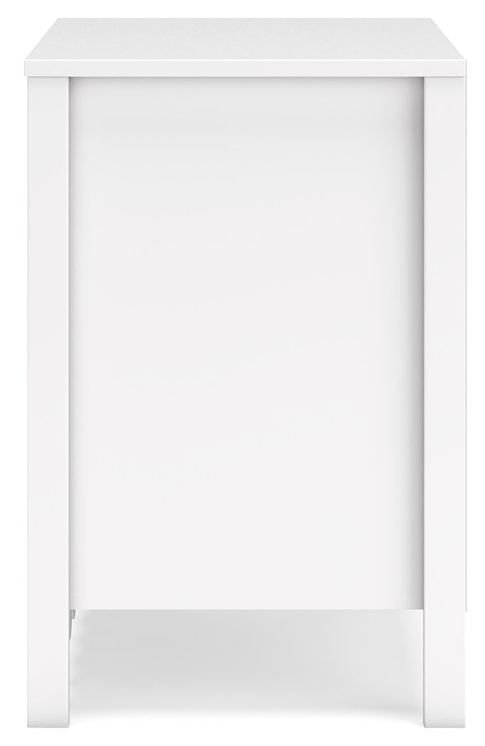 Hallityn - Two Drawer Night Stand - White, white, view 8