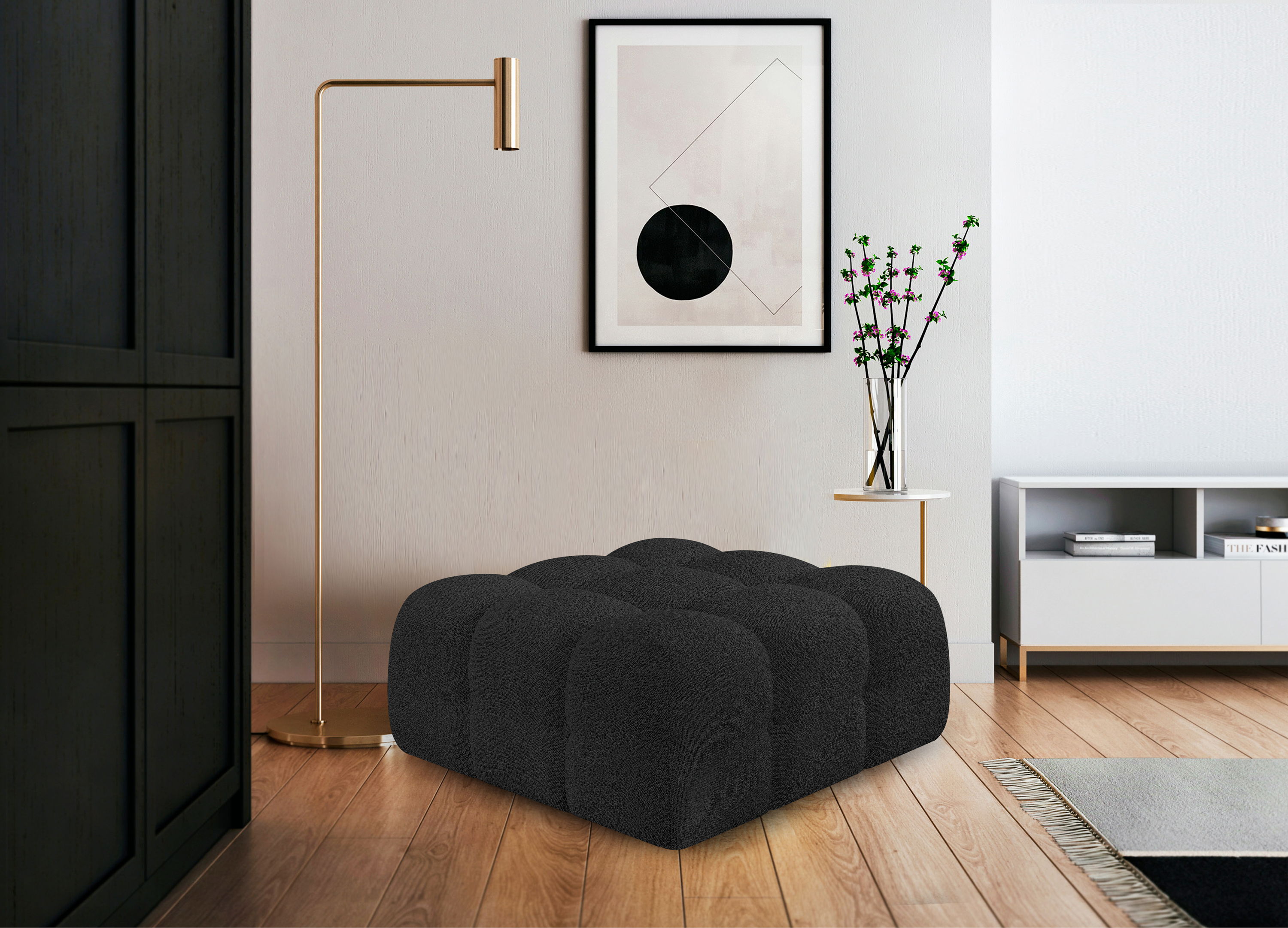 Ames - Ottoman - Black