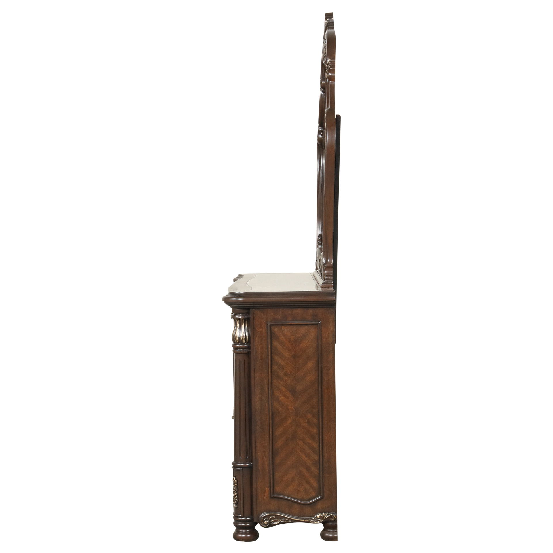 Bella Notte - Dresser Mirror - Mahogany Brown, light brown, view 4