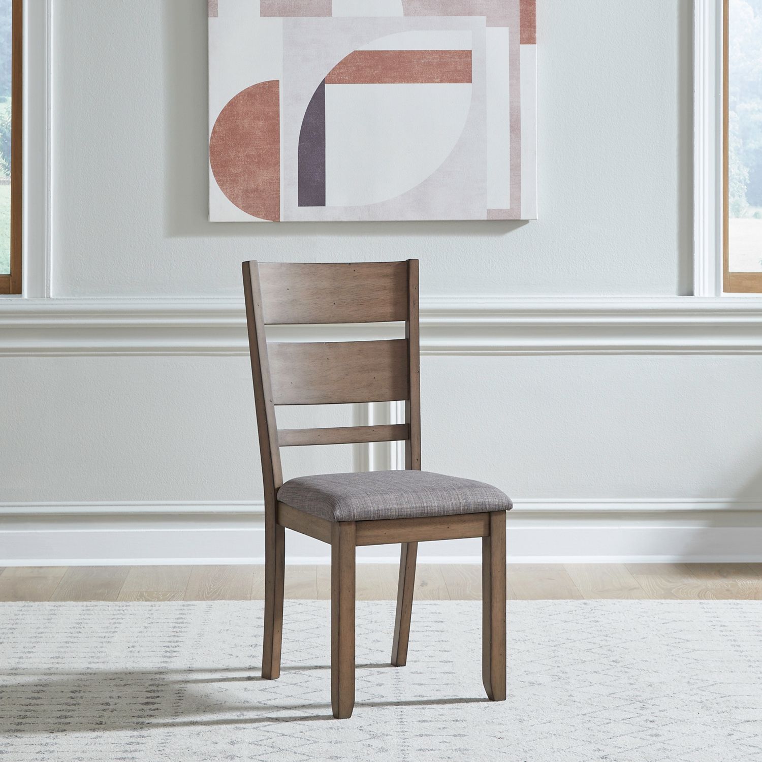Liberty Furniture Brook Bay - Slat Back Upholstered Side Chair (RTA) - Brown