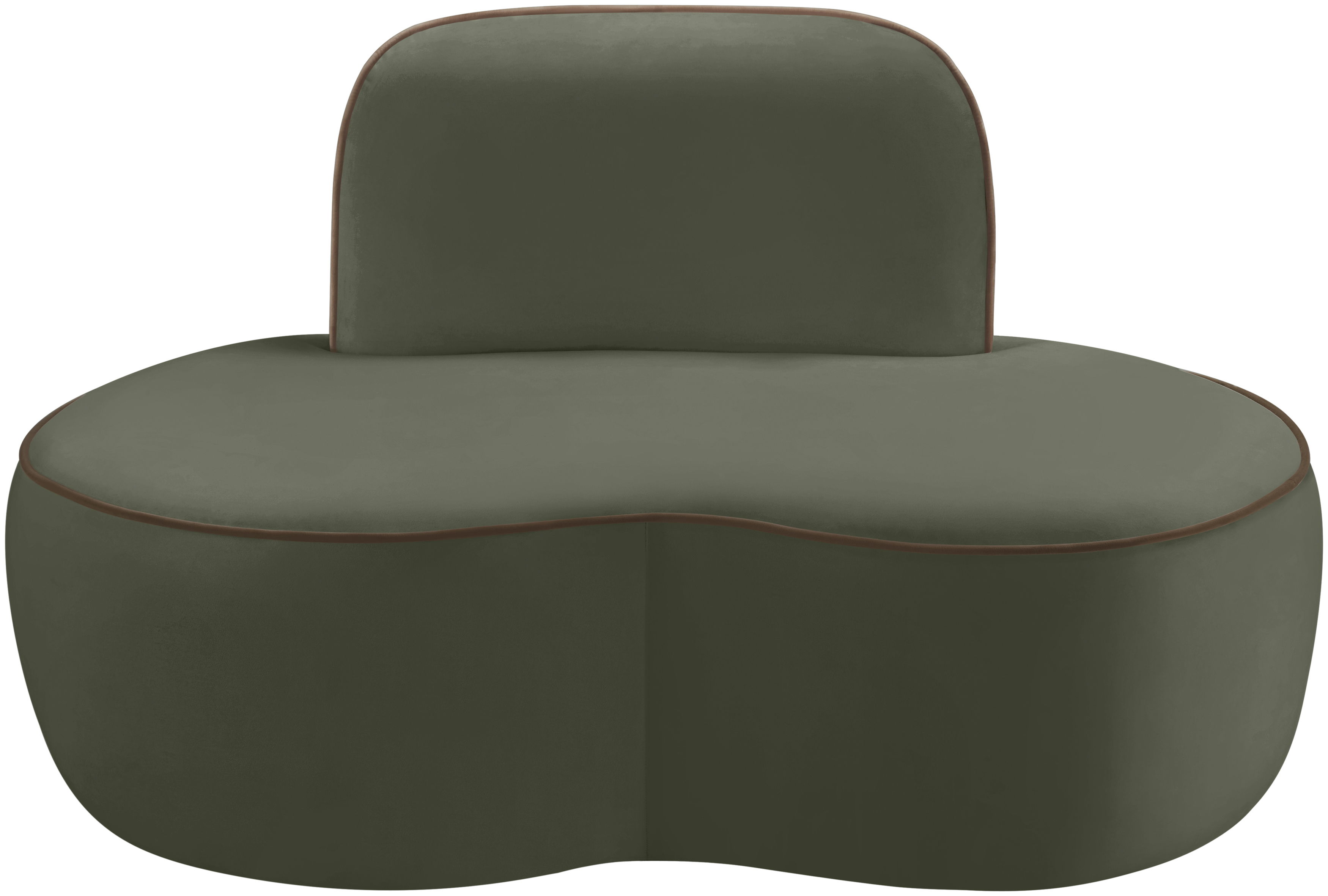 Swerve - Velvet Upholstered Chair - Green