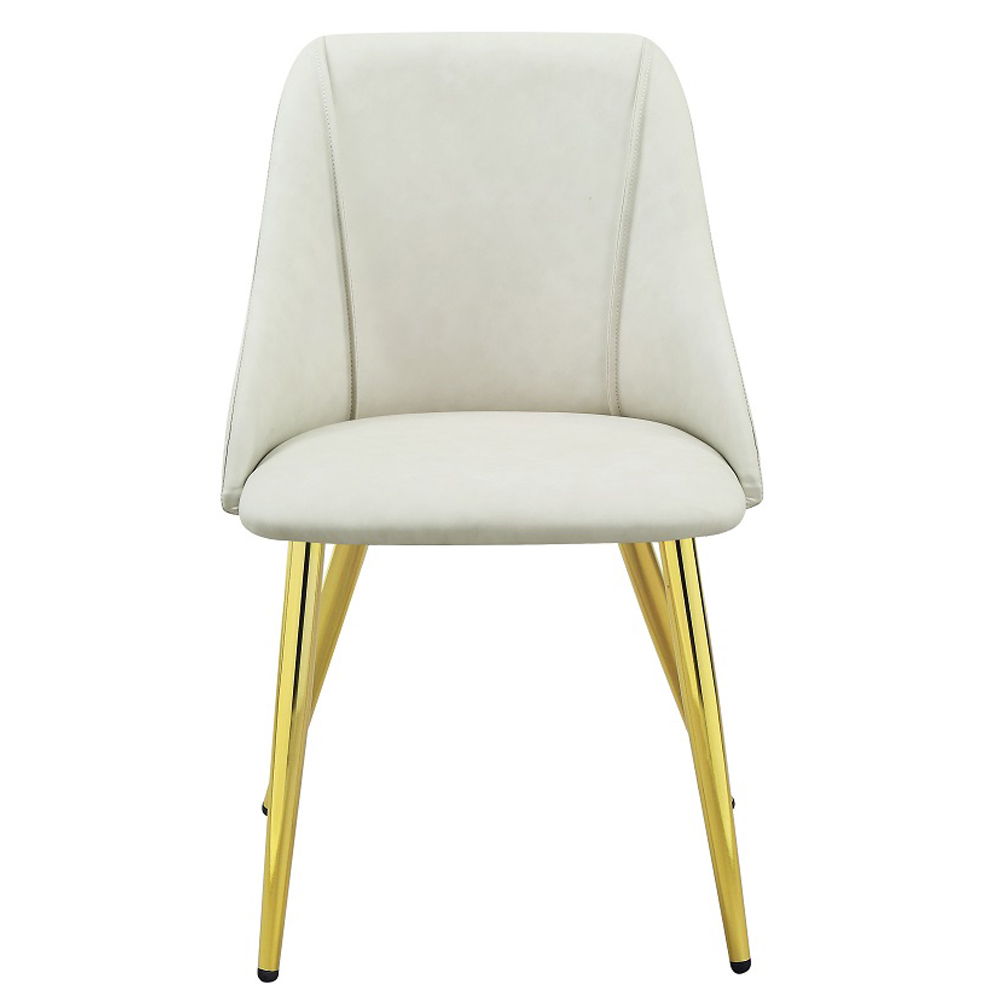 Gaines - Side Chair (Set of 2) - White Synthetic Leather, white, view 7