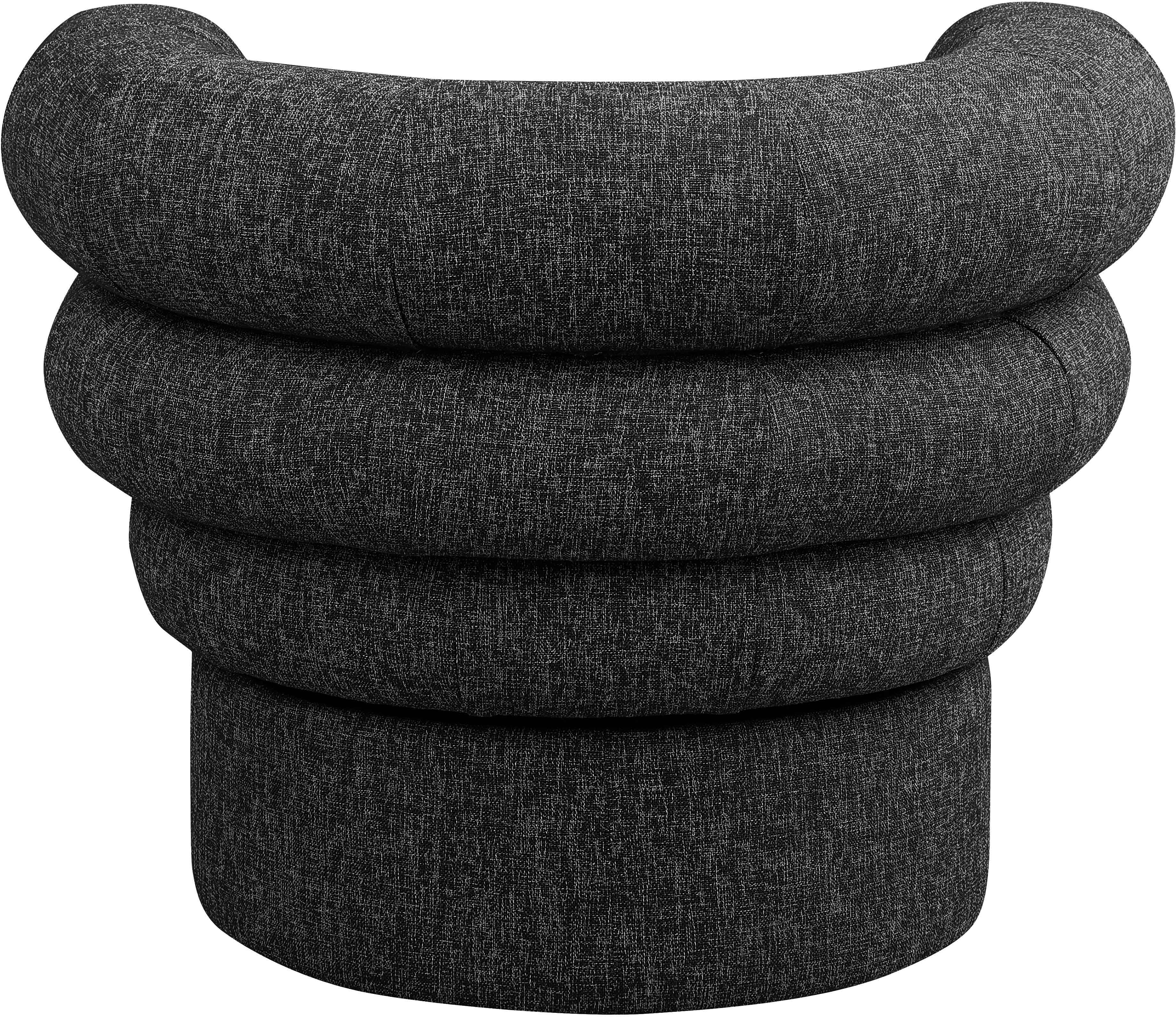 Valentina - Accent Swivel Chair - Black