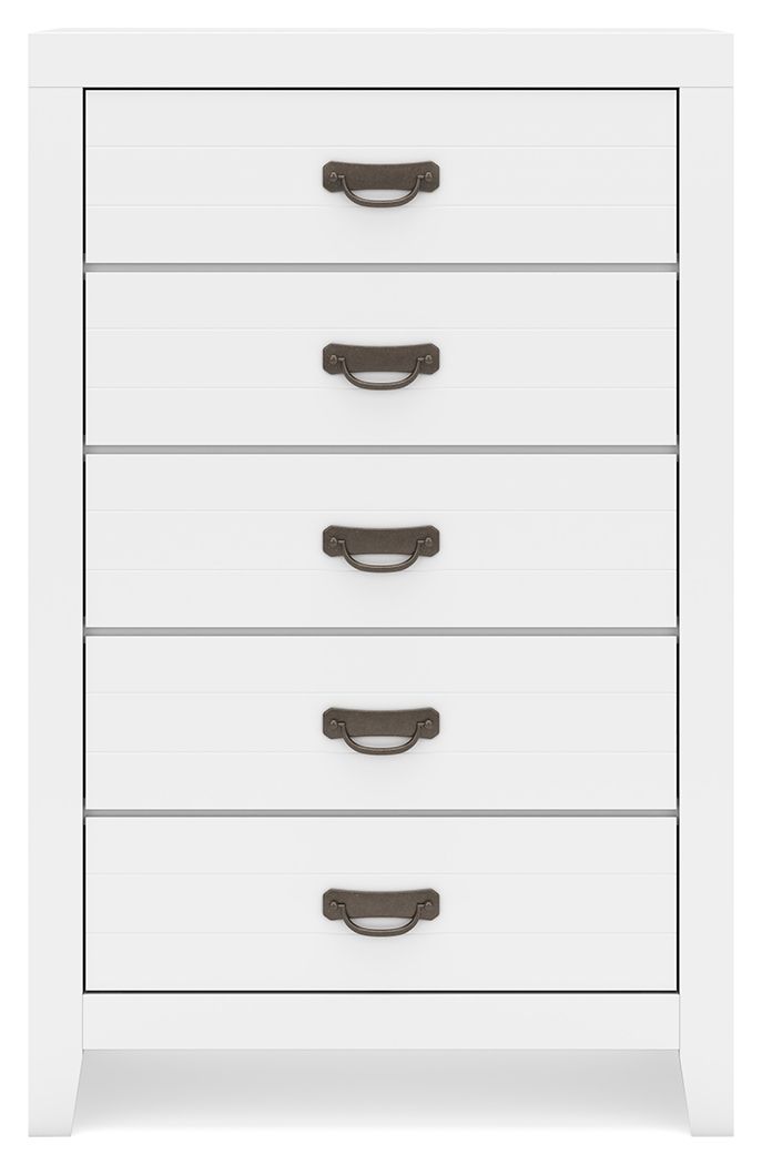 Ashley Furniture Binterglen - Five Drawer Chest - White - Image 5