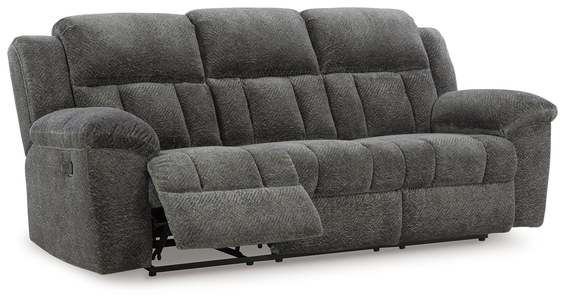 Frohn - 3 Pc. - Reclining Sofa, Reclining Loveseat With Console, Rocker Recliner - Graphite