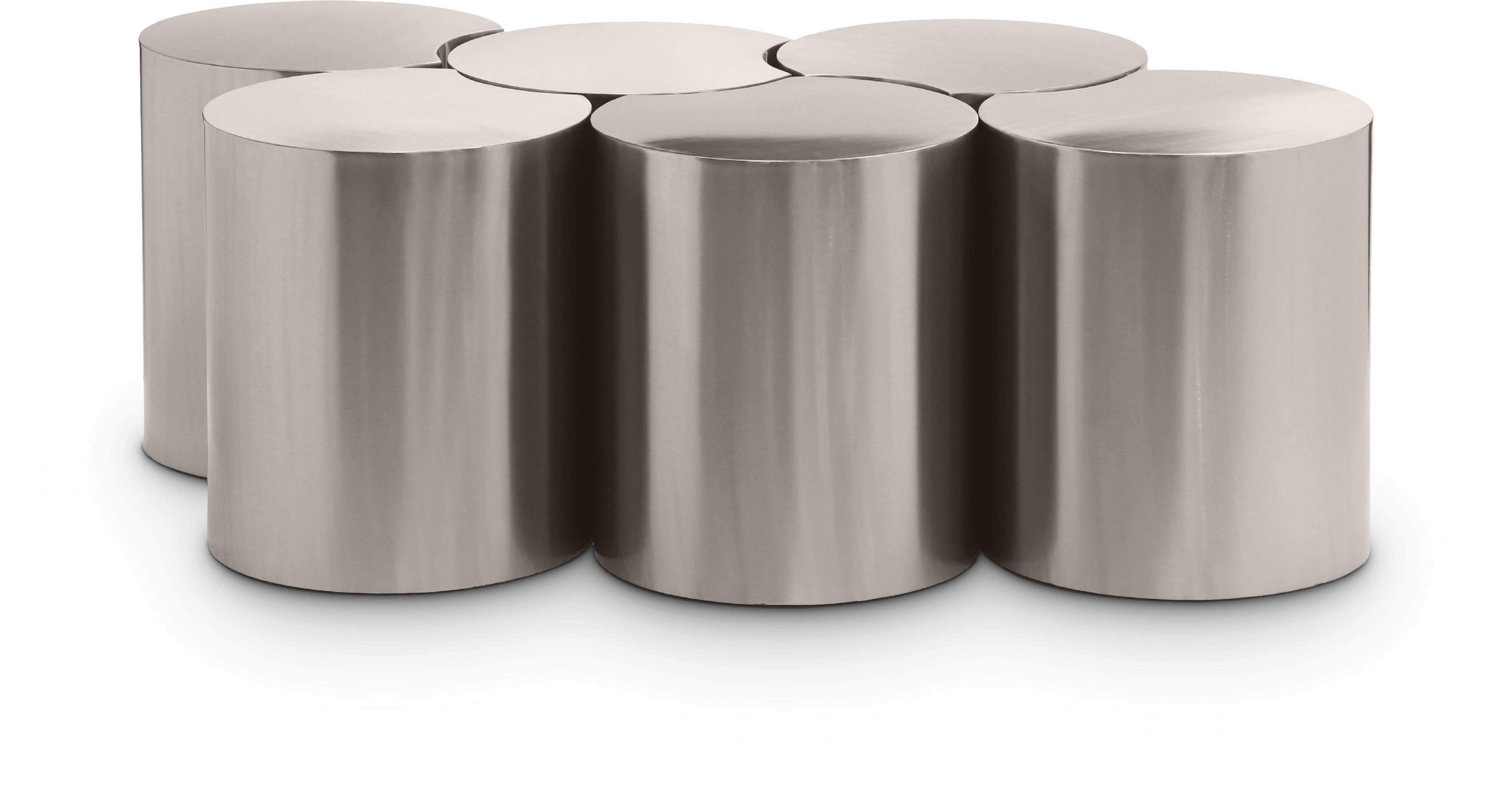 Dimple - 20" 6 Piece Modular Coffee Table - Silver