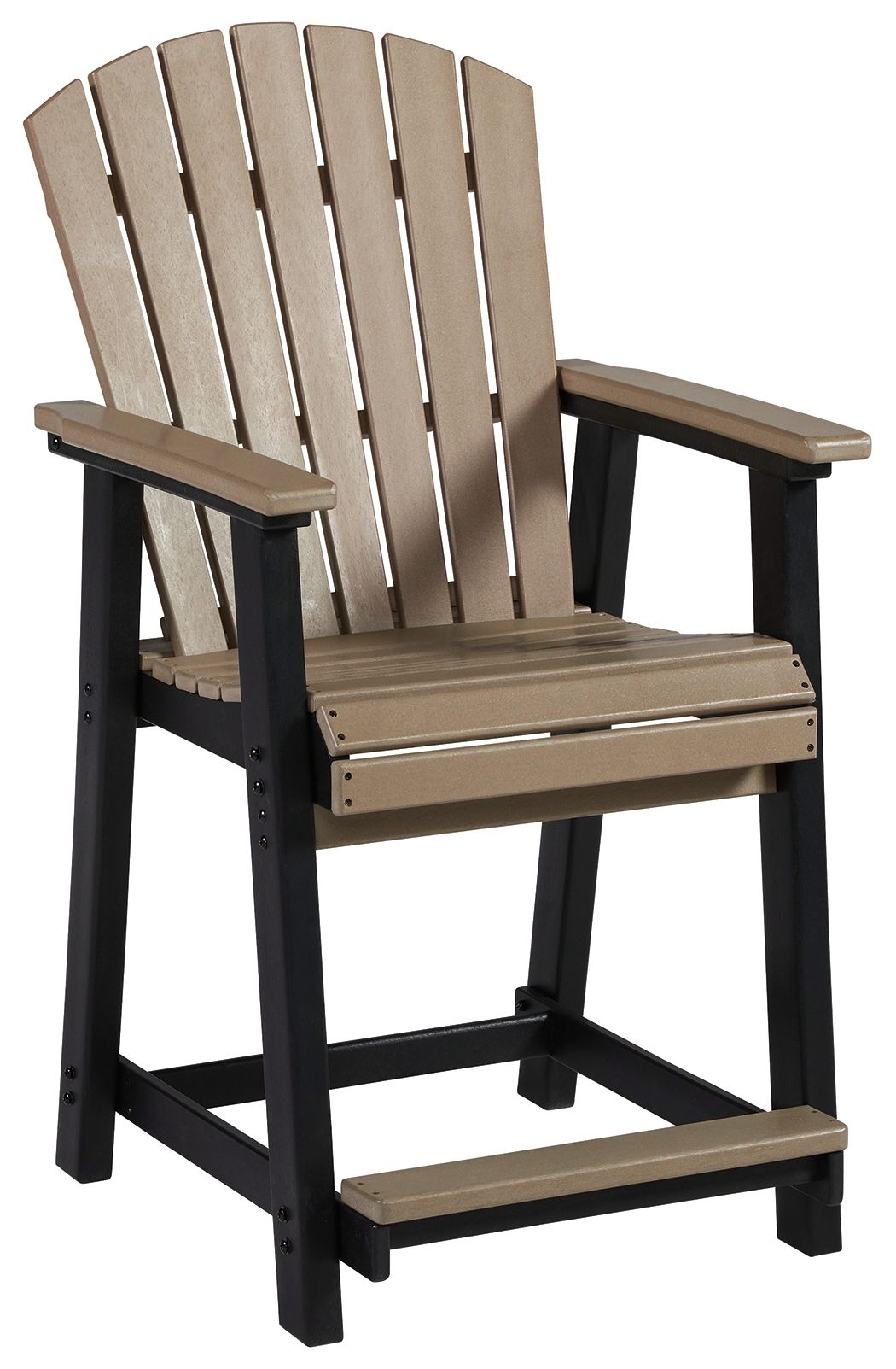 Ashley Furniture Fairen Trail - Barstool (Set of 2) - Black / Driftwood - Image 3