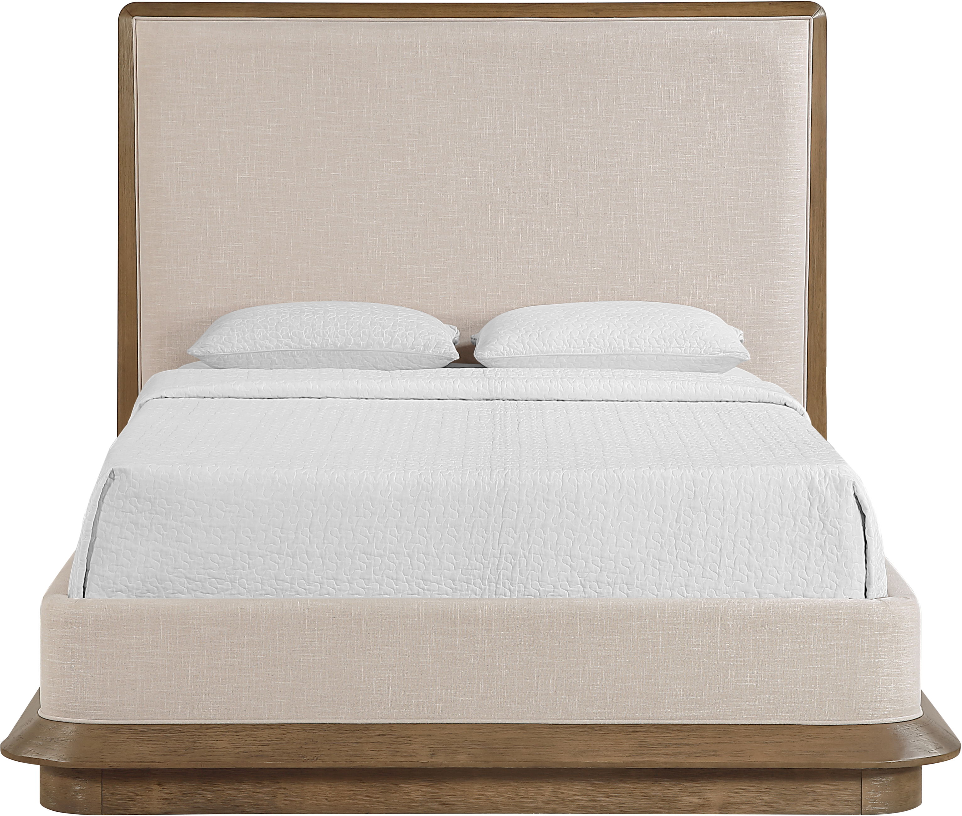 Adagio - Fabric Upholstered Queen Bed (3 Boxes) - Brown