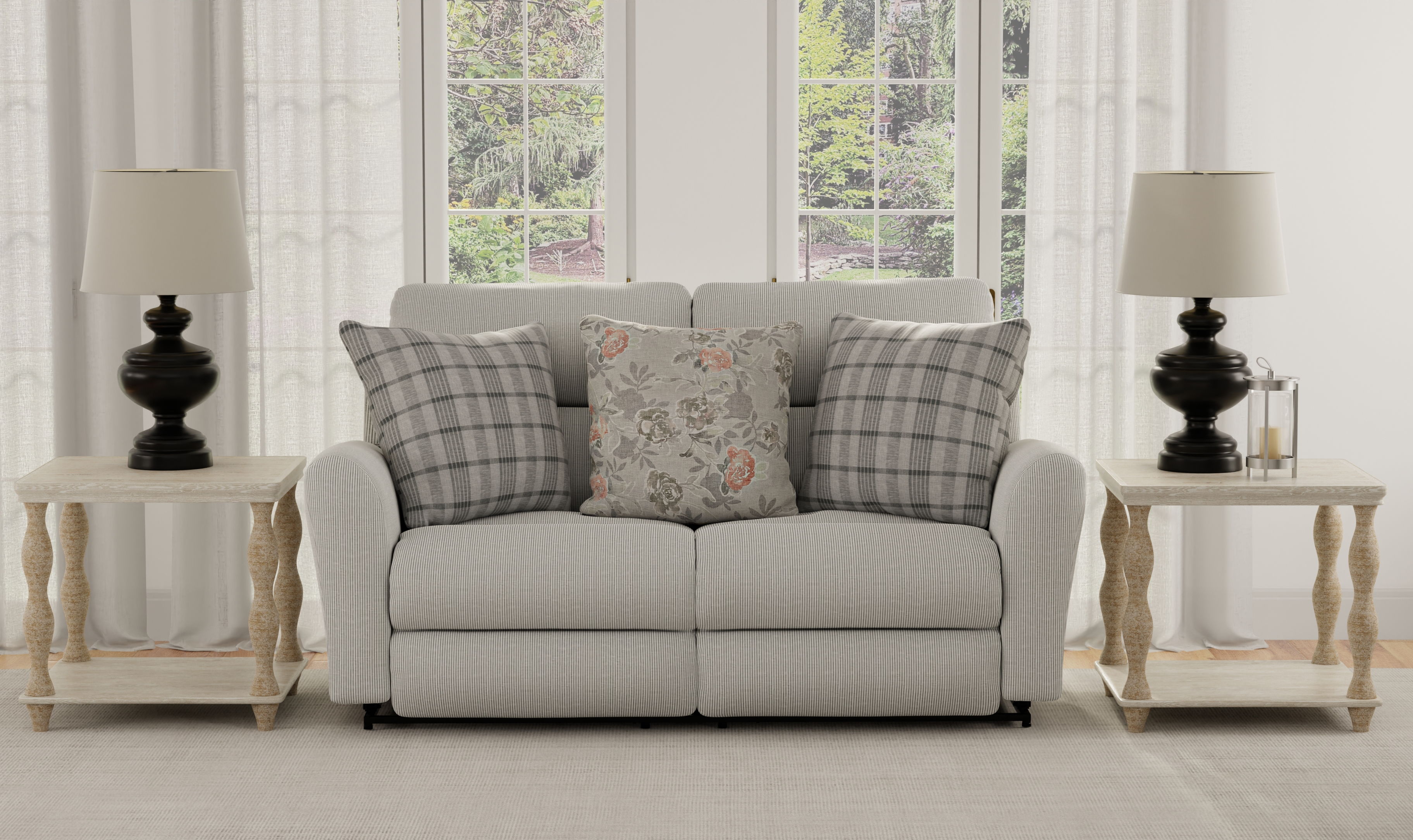 Chappy - Lay Flat Reclining Loveseat - Pebble