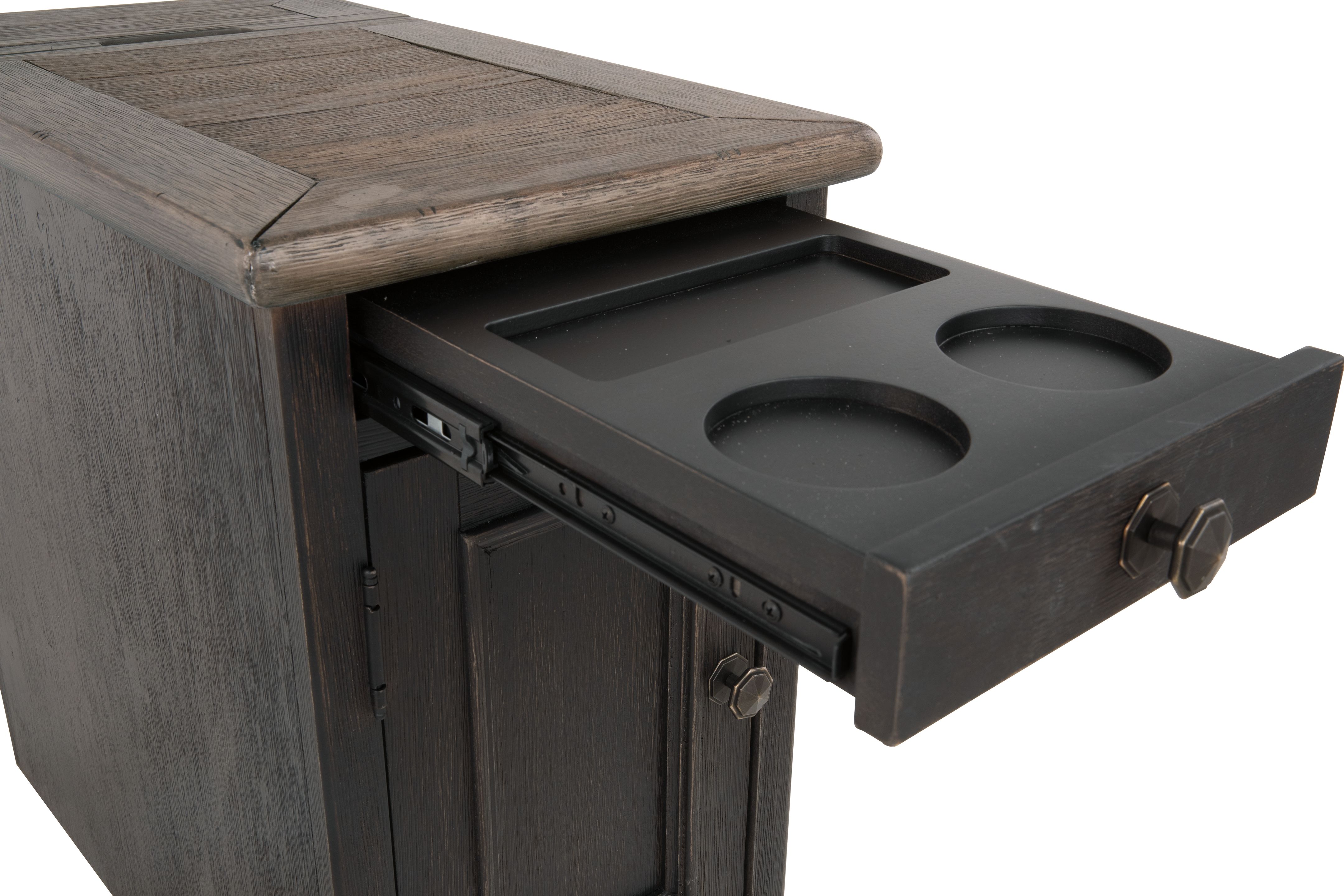 Ashley Furniture Tyler Creek - Chair Side End Table - Grayish Brown / Black - Image 9