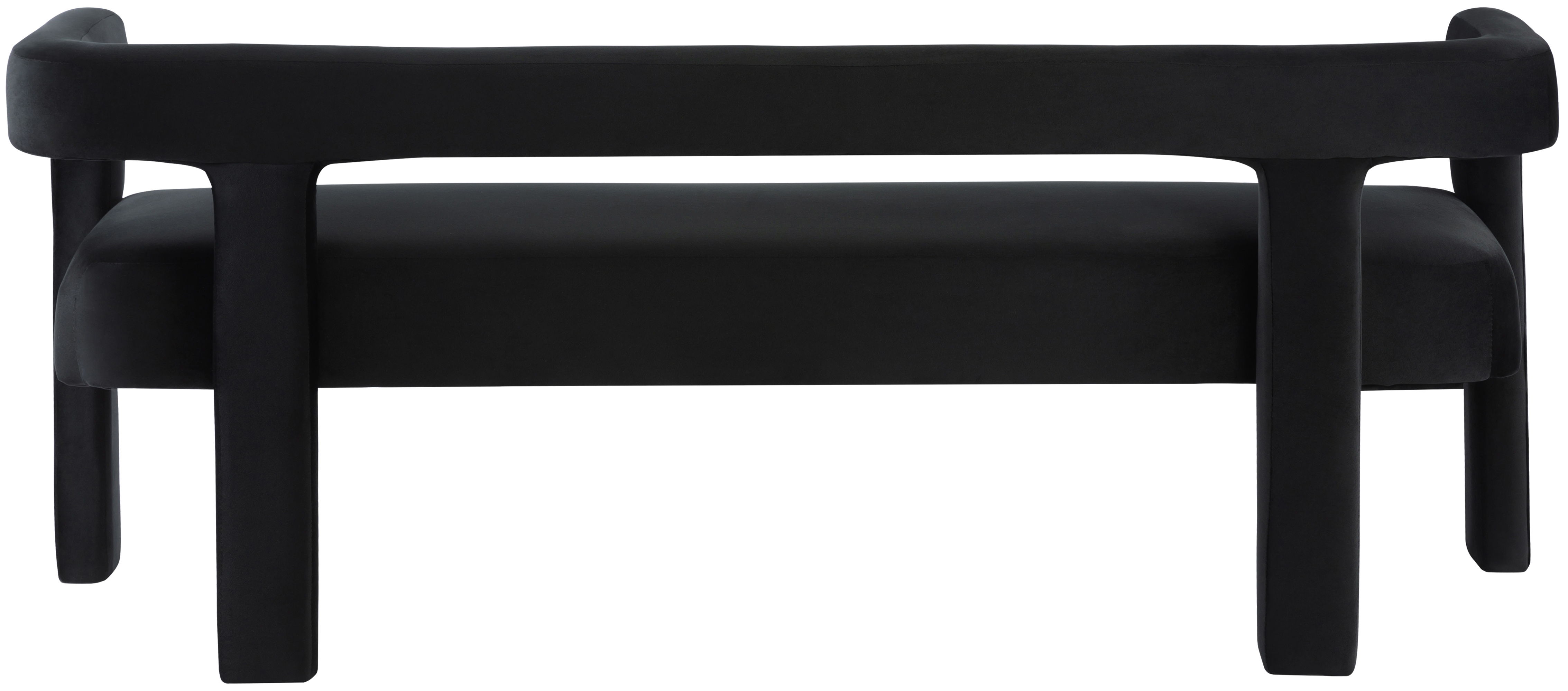 Athena - Velvet Bench - Black