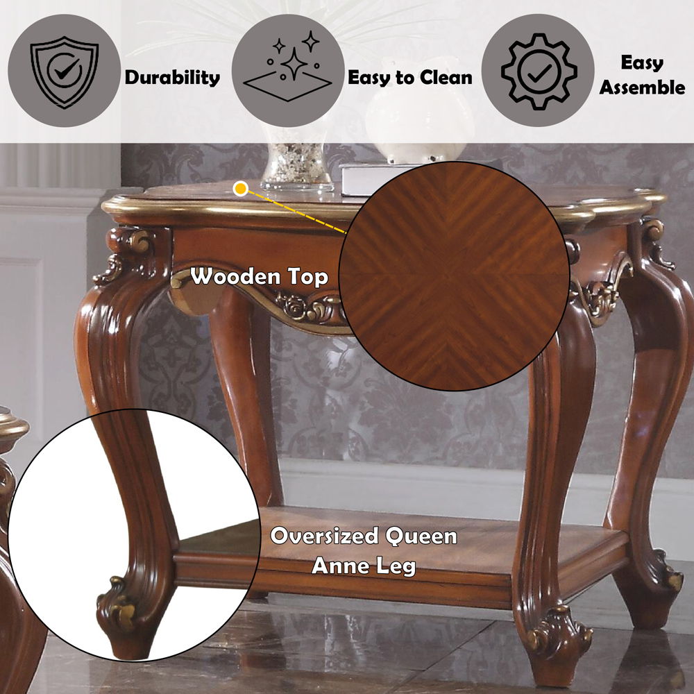 Picardy - End Table - Honey Oak, dark brown, view 6