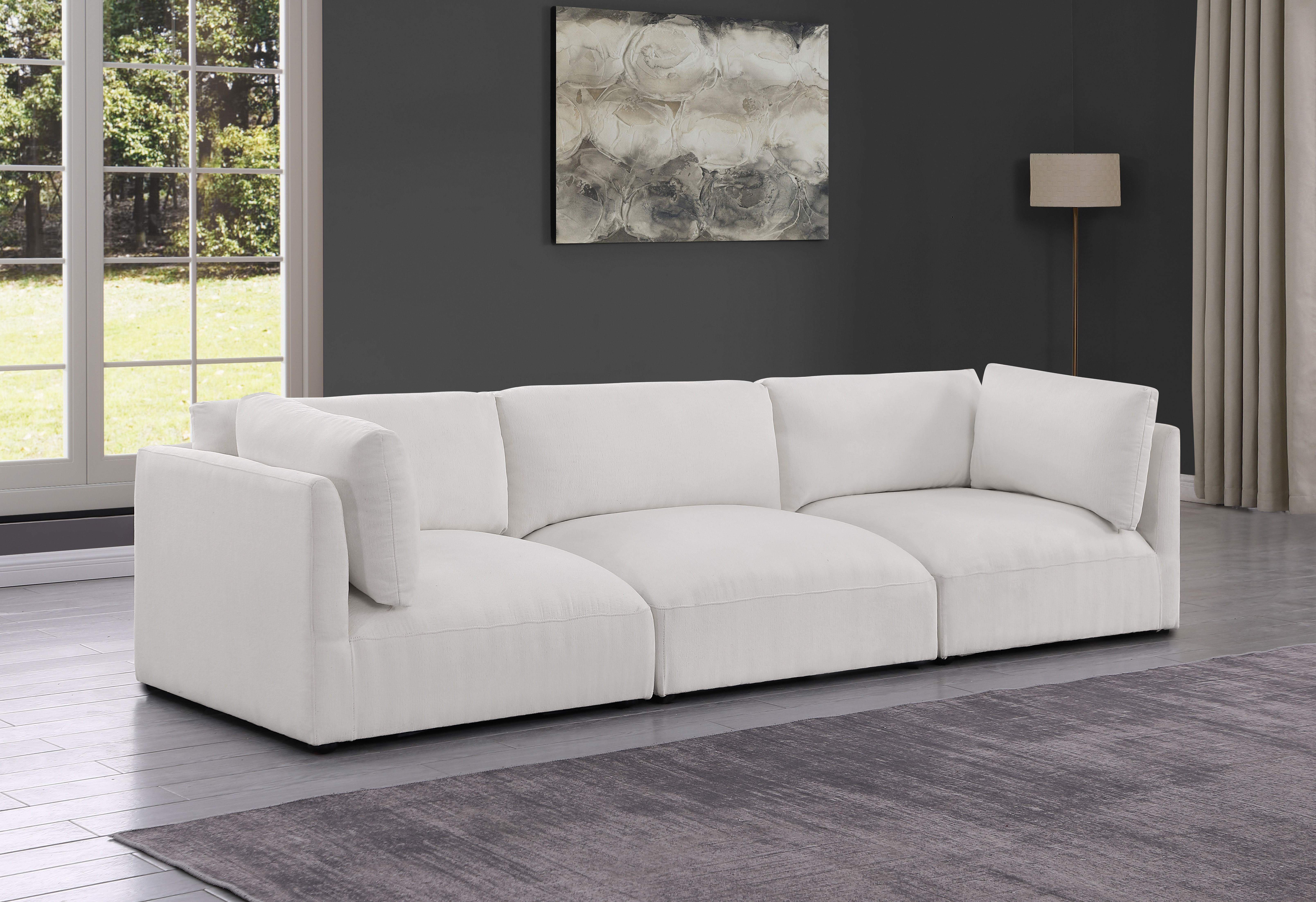 Ease - 3 Piece Modular Sofa - Cream