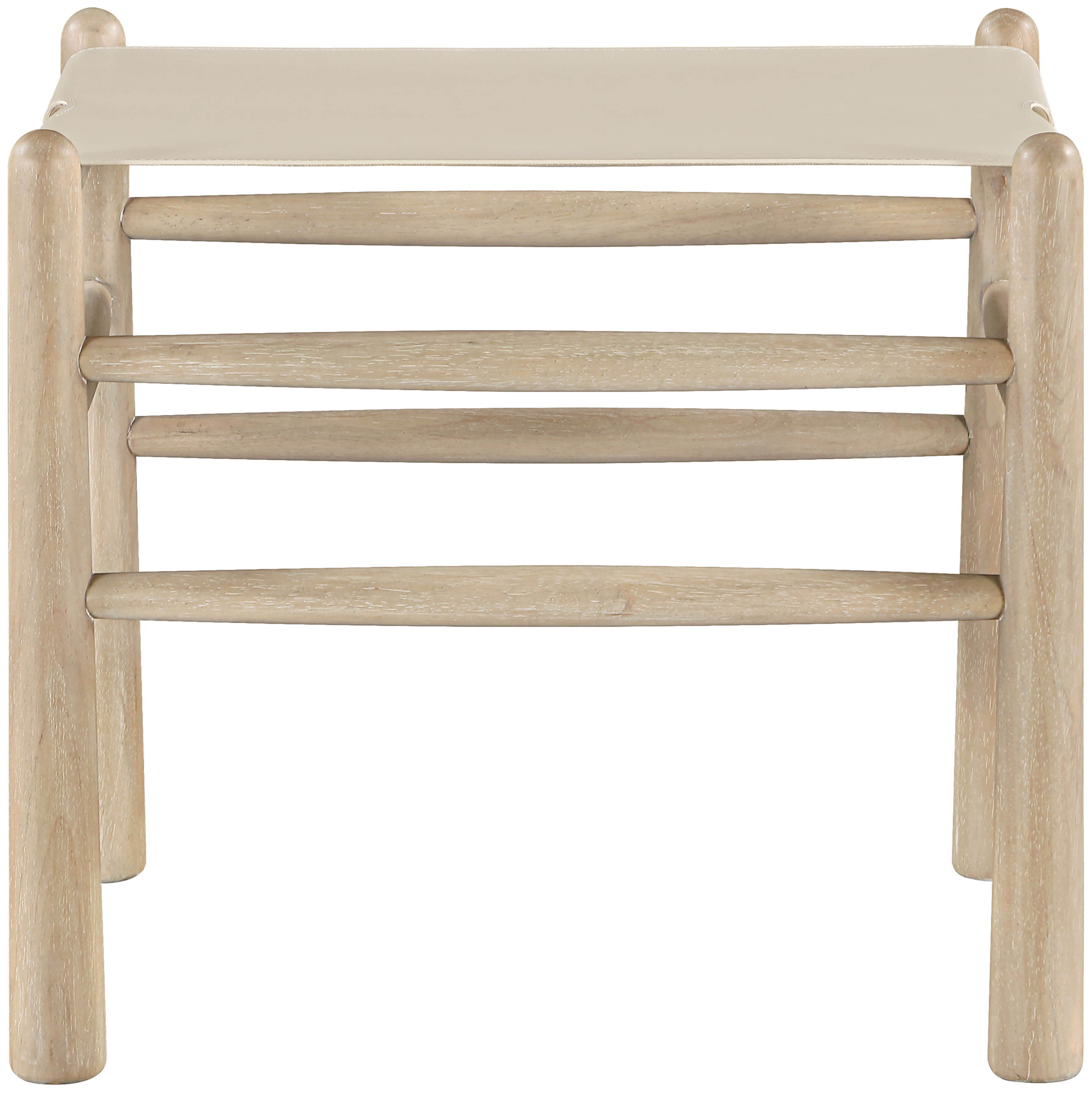 Santos - Vegan Leather Upholstered Bench - Beige