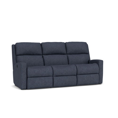 Catalina - Transitional Fabric Reclining Sofa, blue