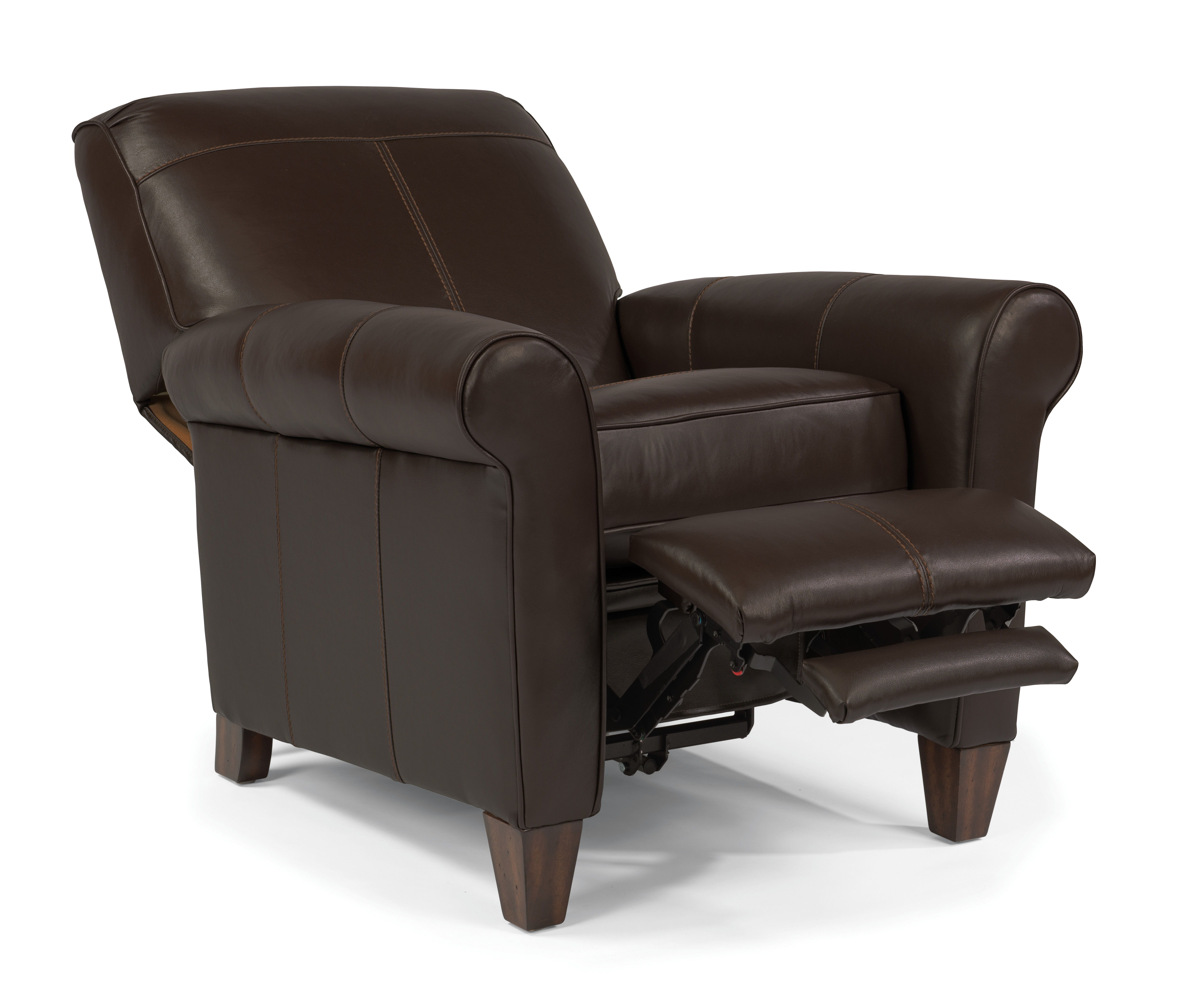 Dana - Leather High-Leg Recliner, dark gray, view 4