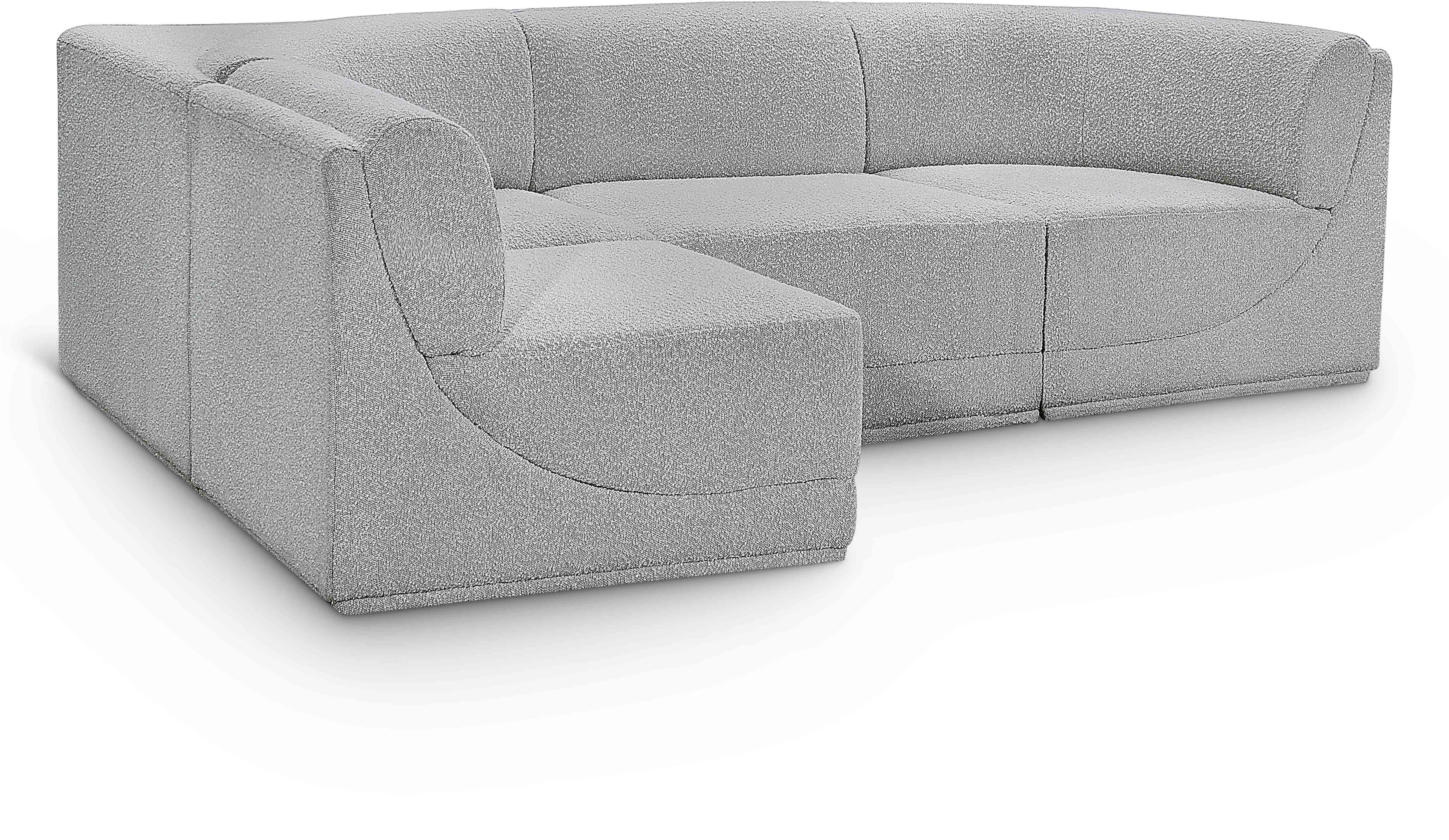 Ollie - 4 Piece Modular Sectional - Gray