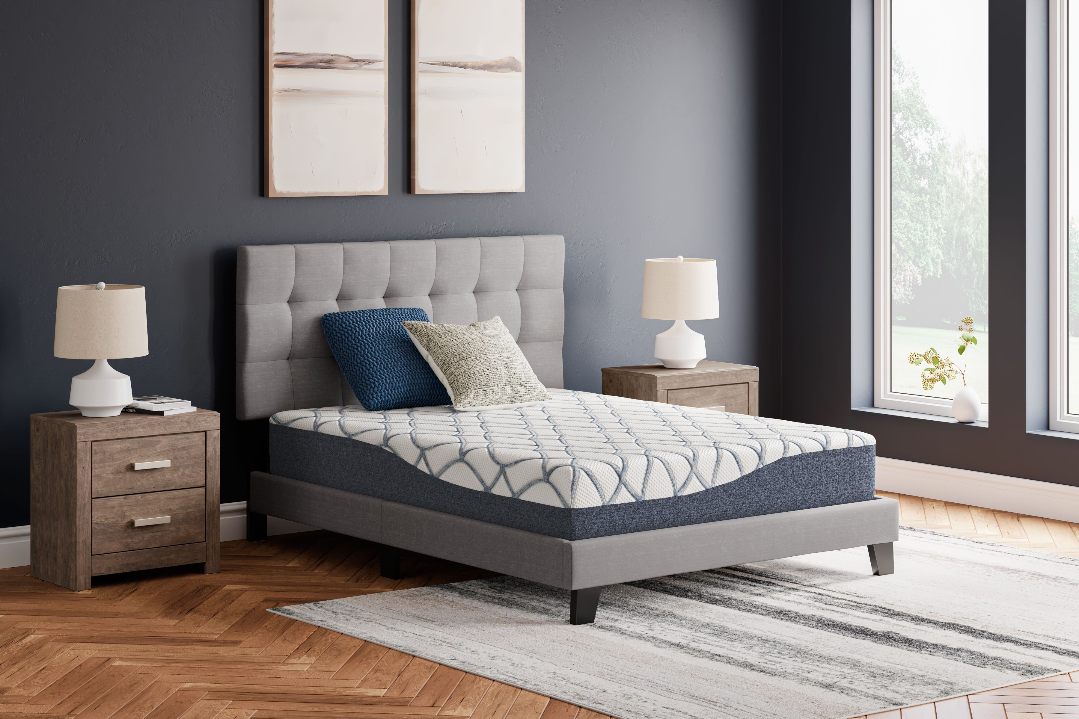 Ashley Furniture 10 Inch Chime Elite 2.0 - Twin Mattress - White / Blue - Image 4