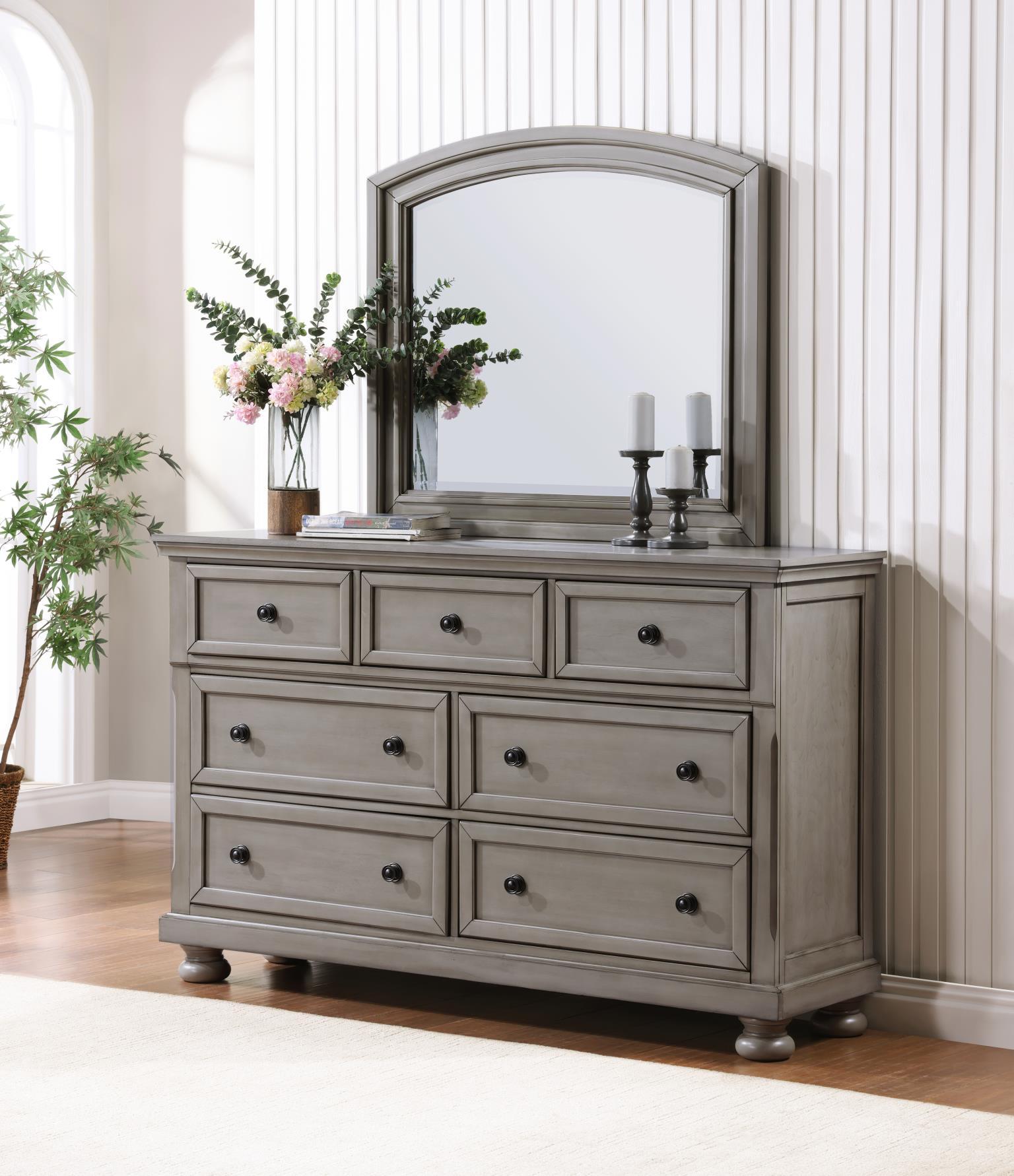 B070 - King Bed - Light Gray