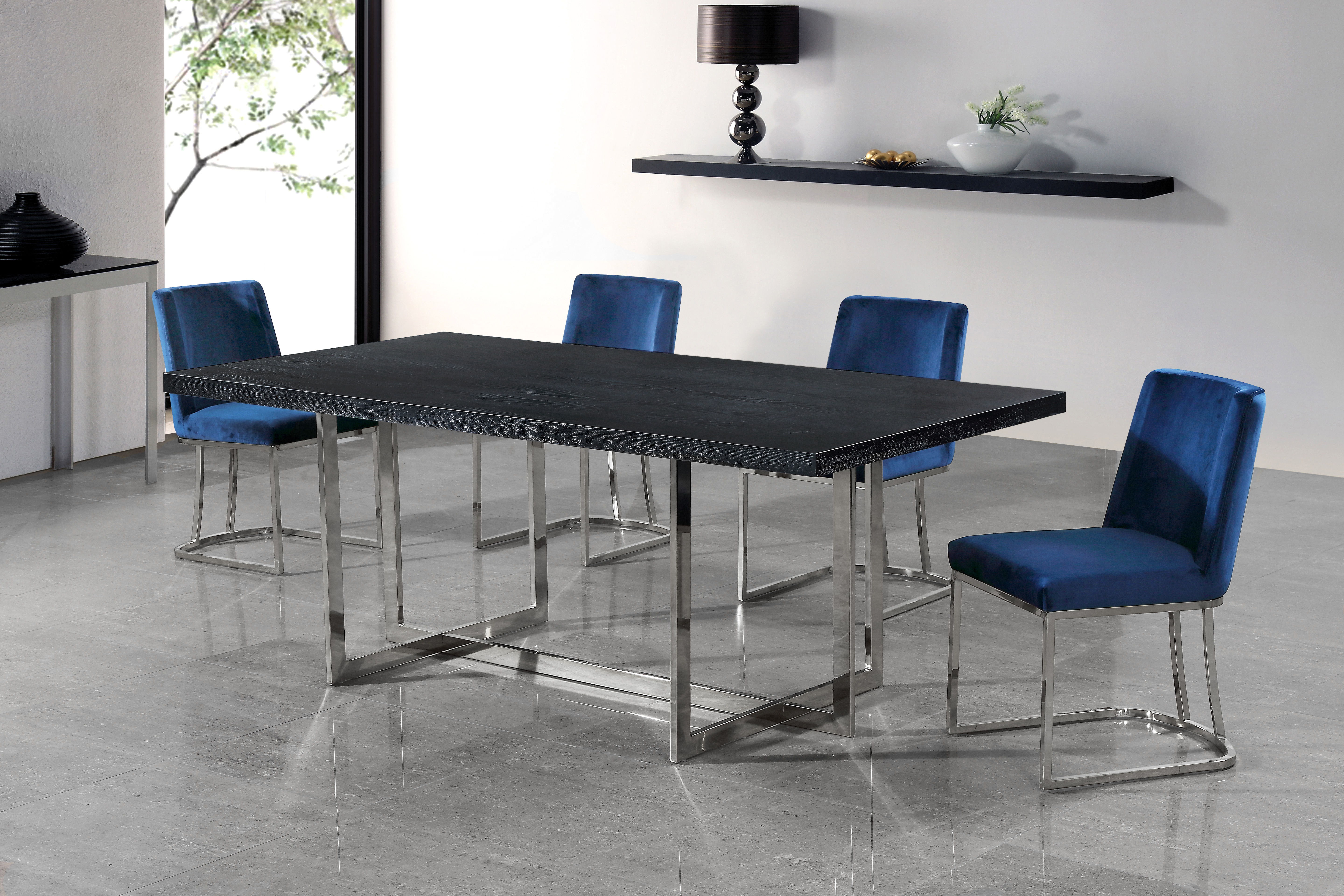 Heidi - Fabric Dining Chair (Set of 2) - Navy