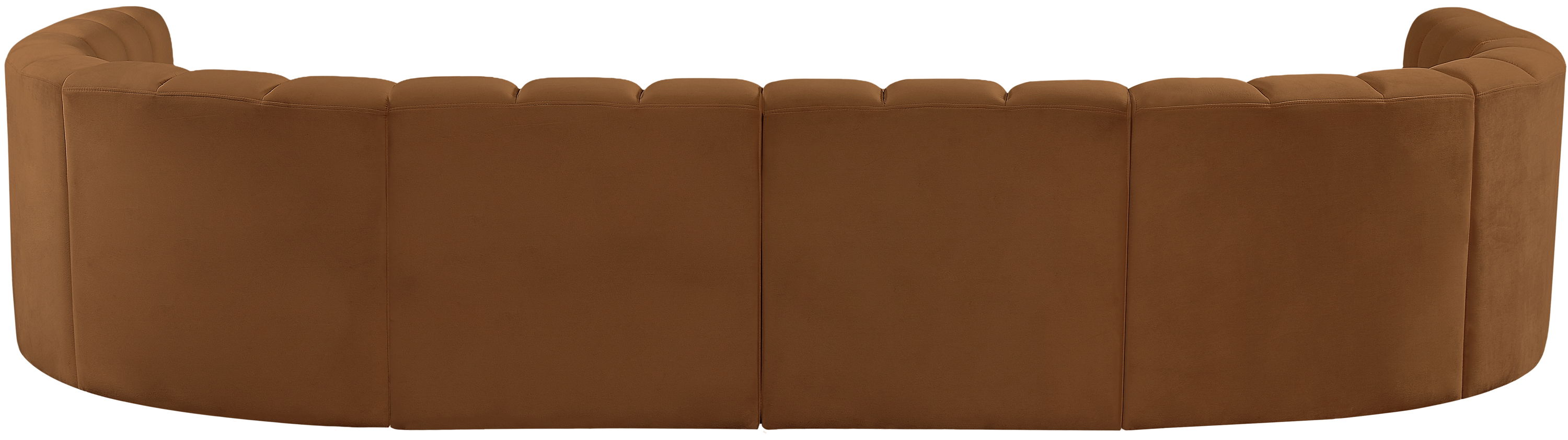 Arc - Velvet Modular Sectional - Saddle