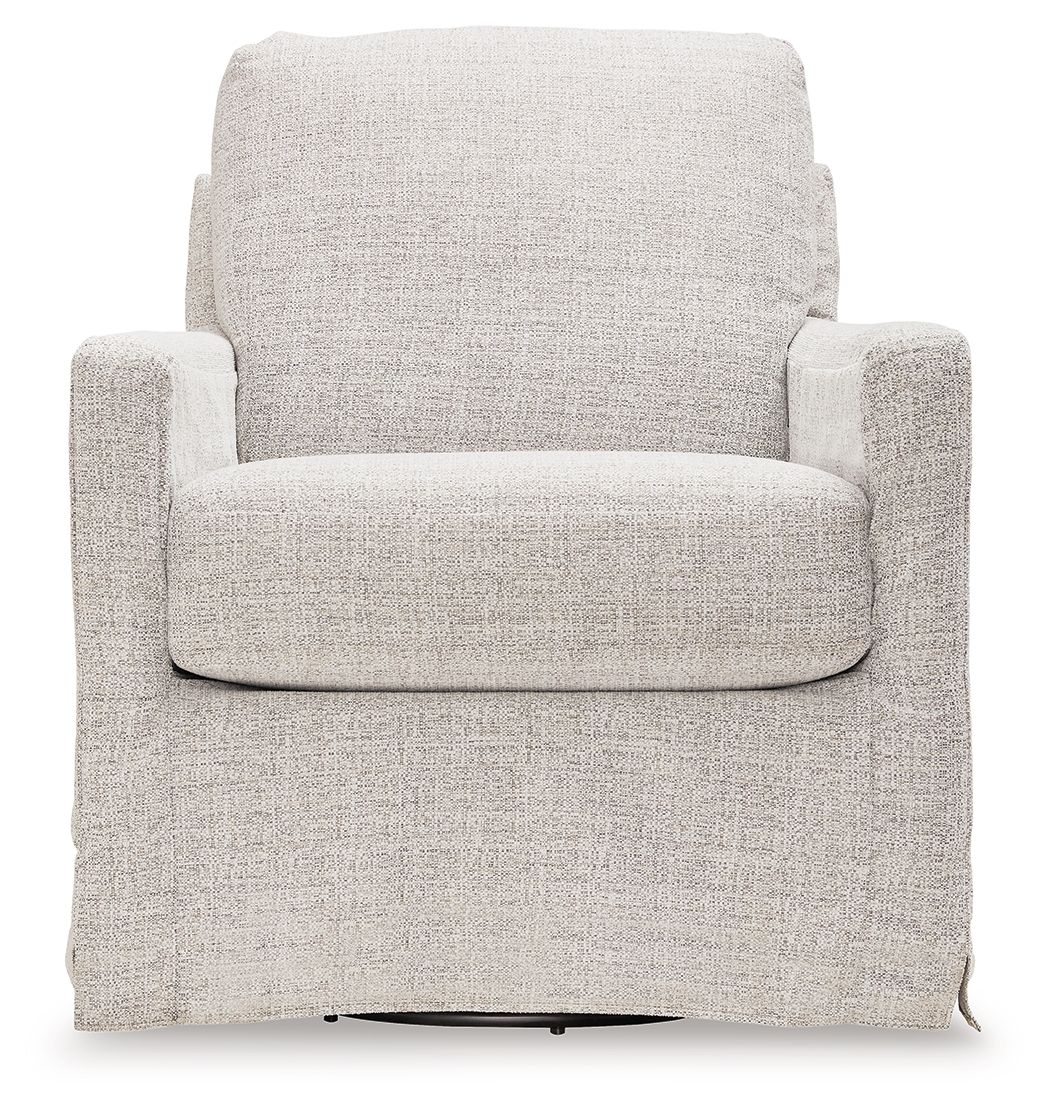 Nenana Next-Gen Nuvella - Swivel Glider Accent Chair - Stone