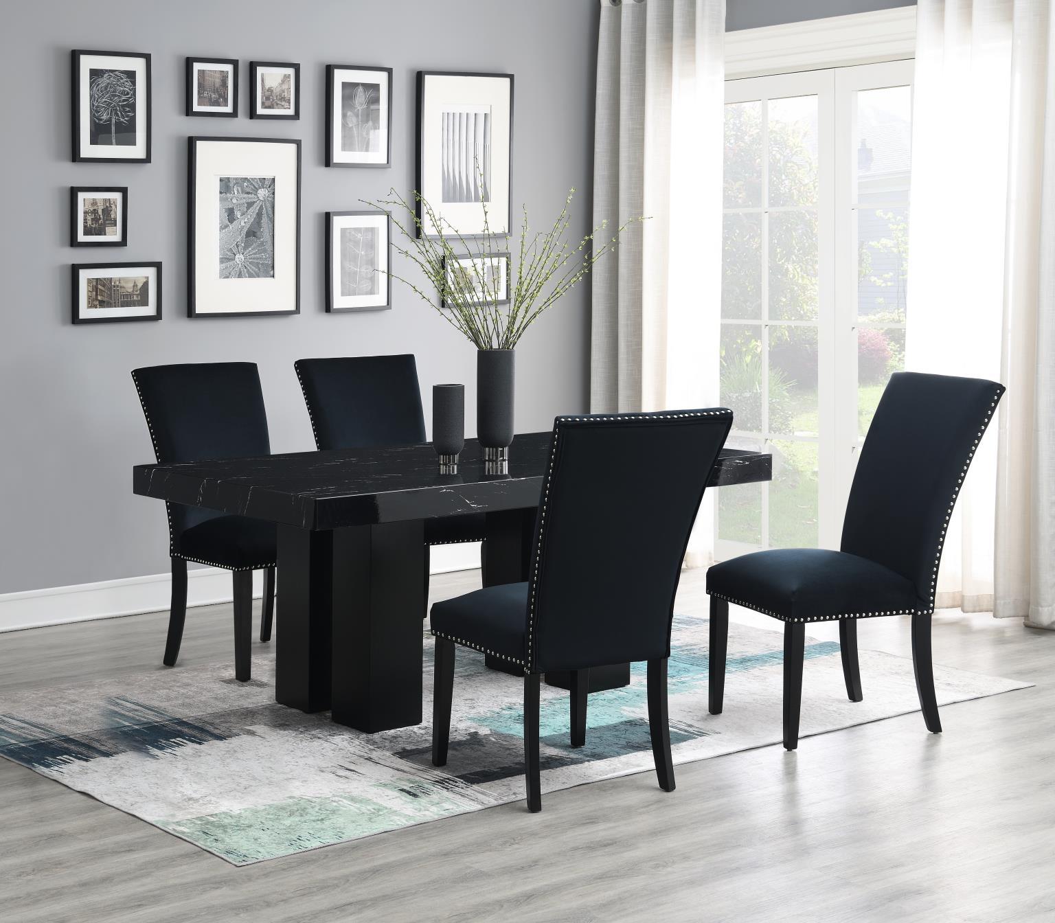 D133 - 5 Piece Dining Room Set (Table, 4 Chairs) - Black