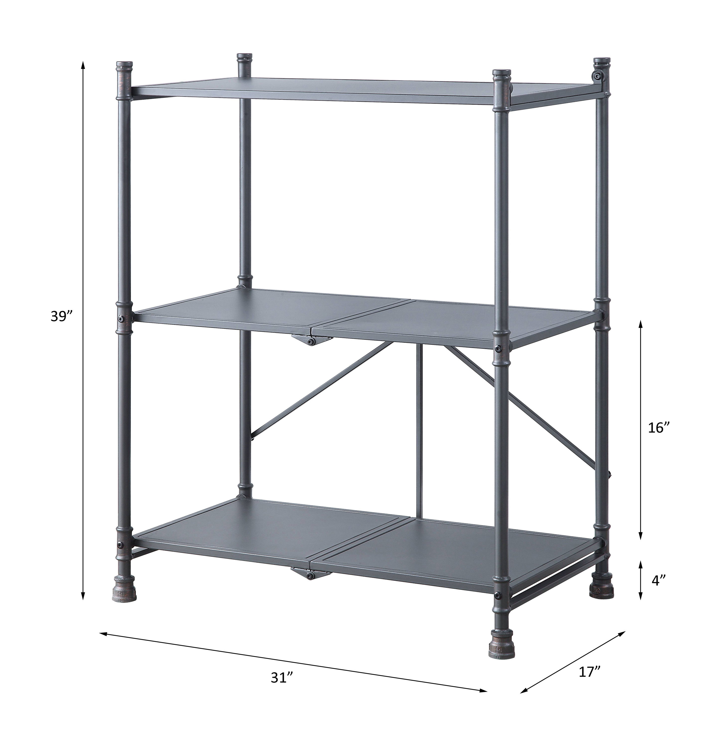 Cordelia - Console Table - Sandy Black, Dark Bronze Hand-Brushed, dark gray, view 3