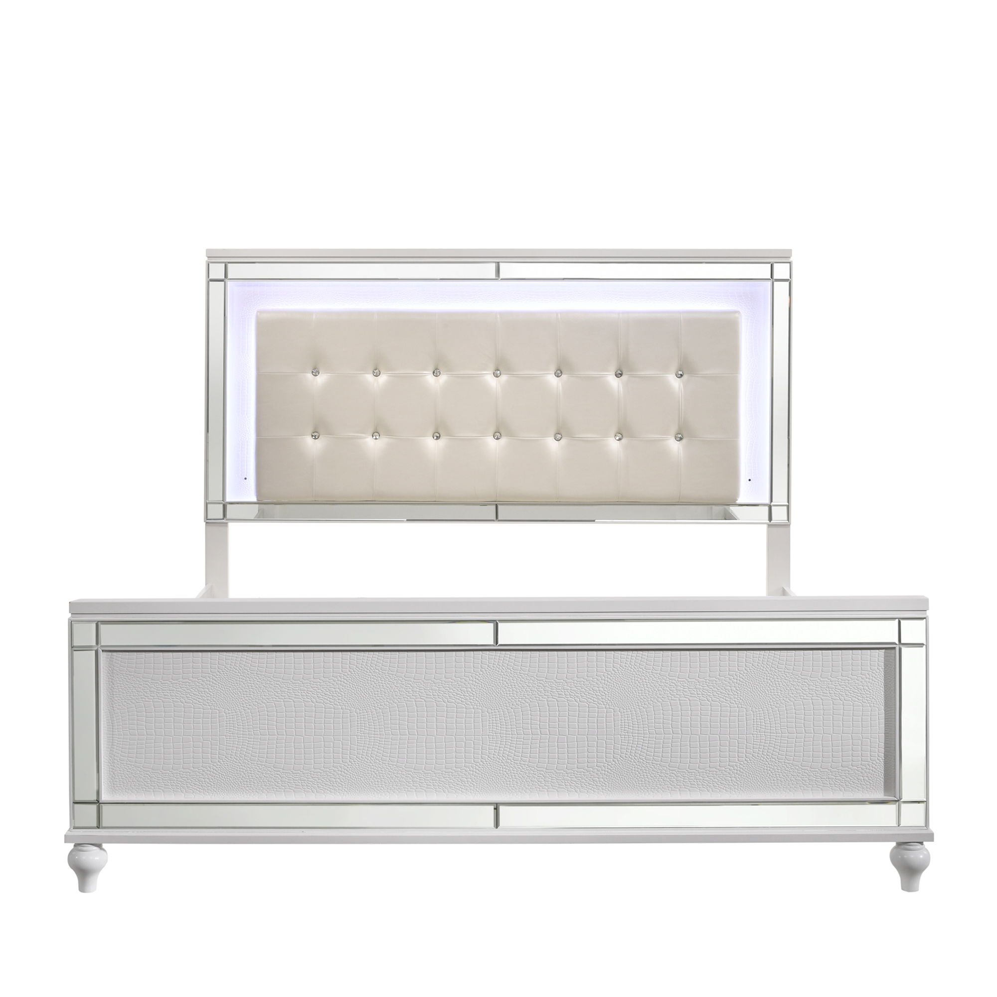 Valentino - 6/6 King Bed - White