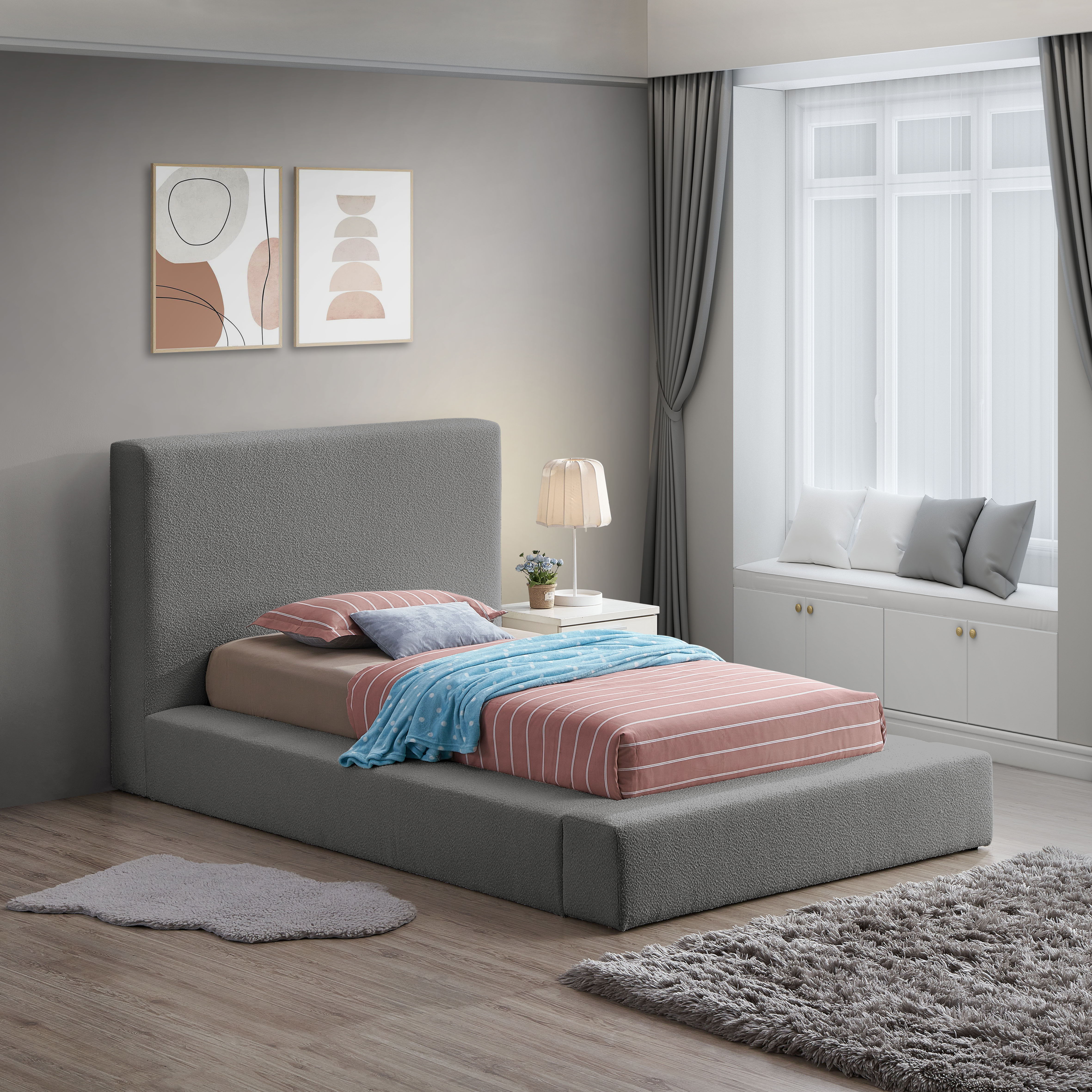Terra - Twin Bed - Gray