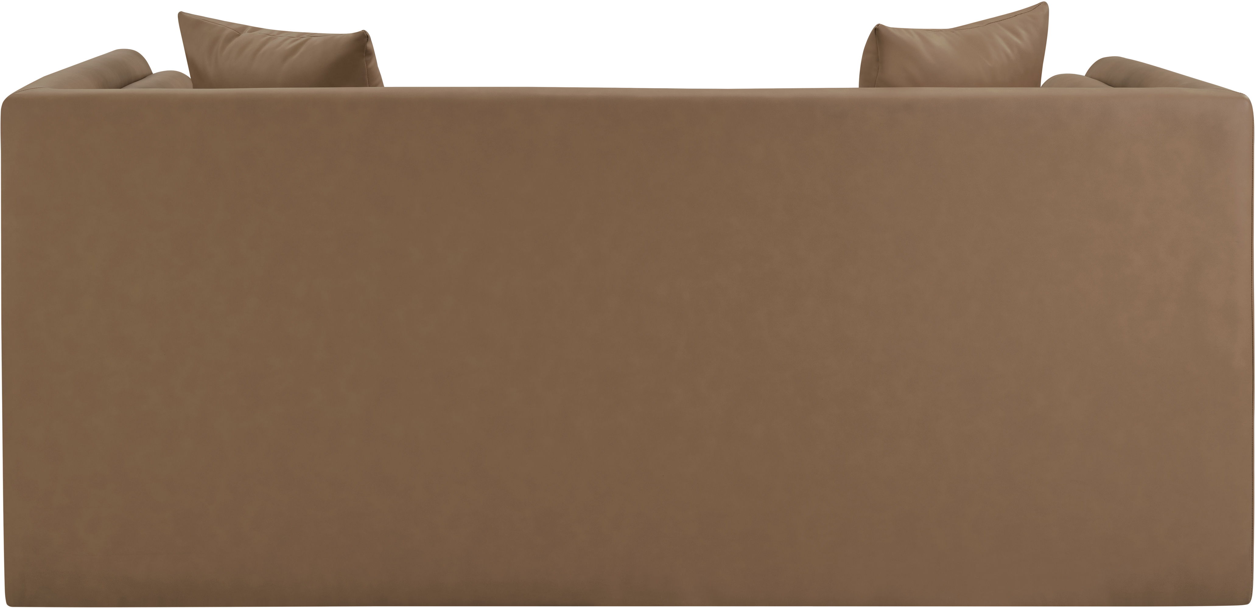 Everett - Vegan Leather 67" Upholstered Loveseat - Brown