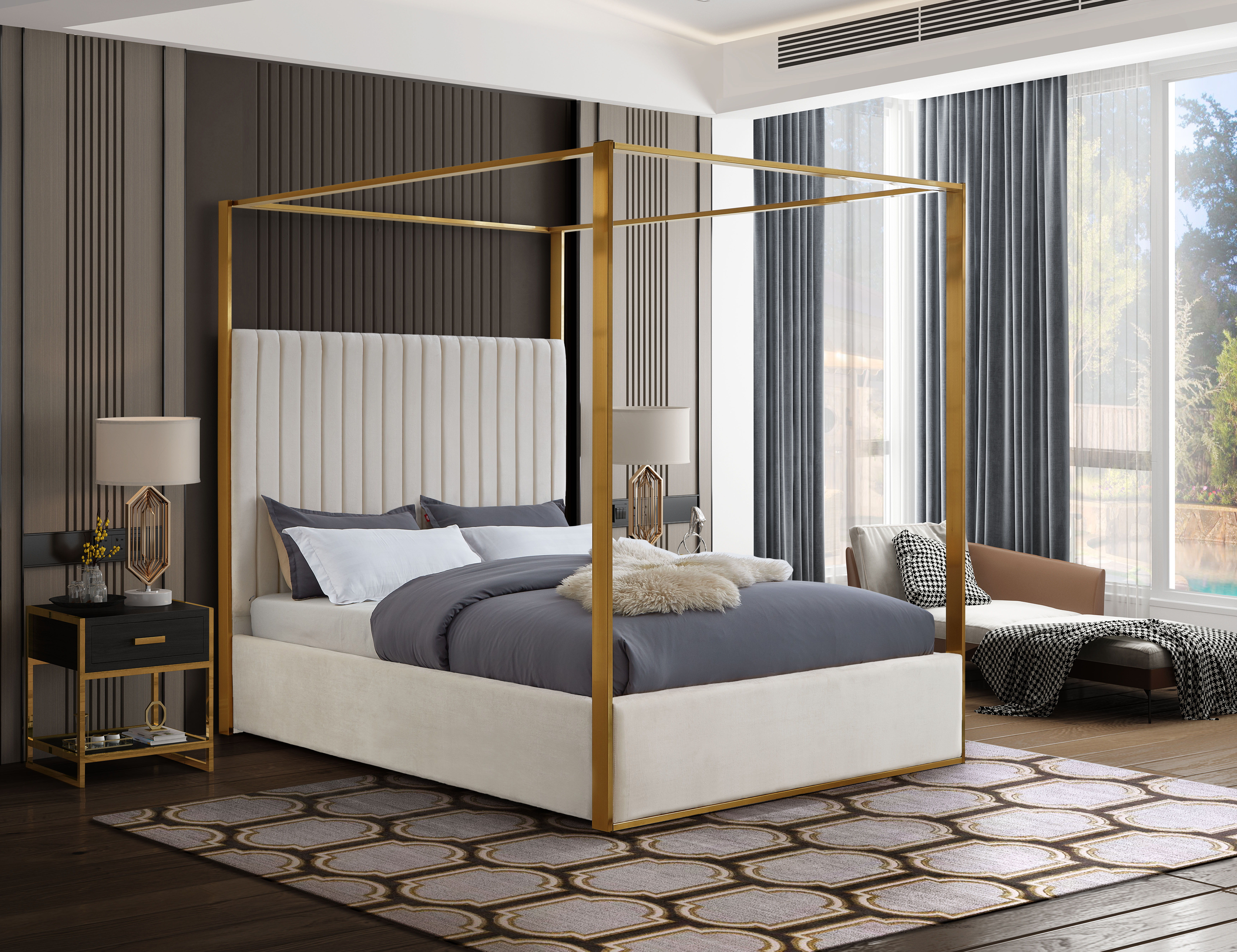Jones - King Bed - Cream