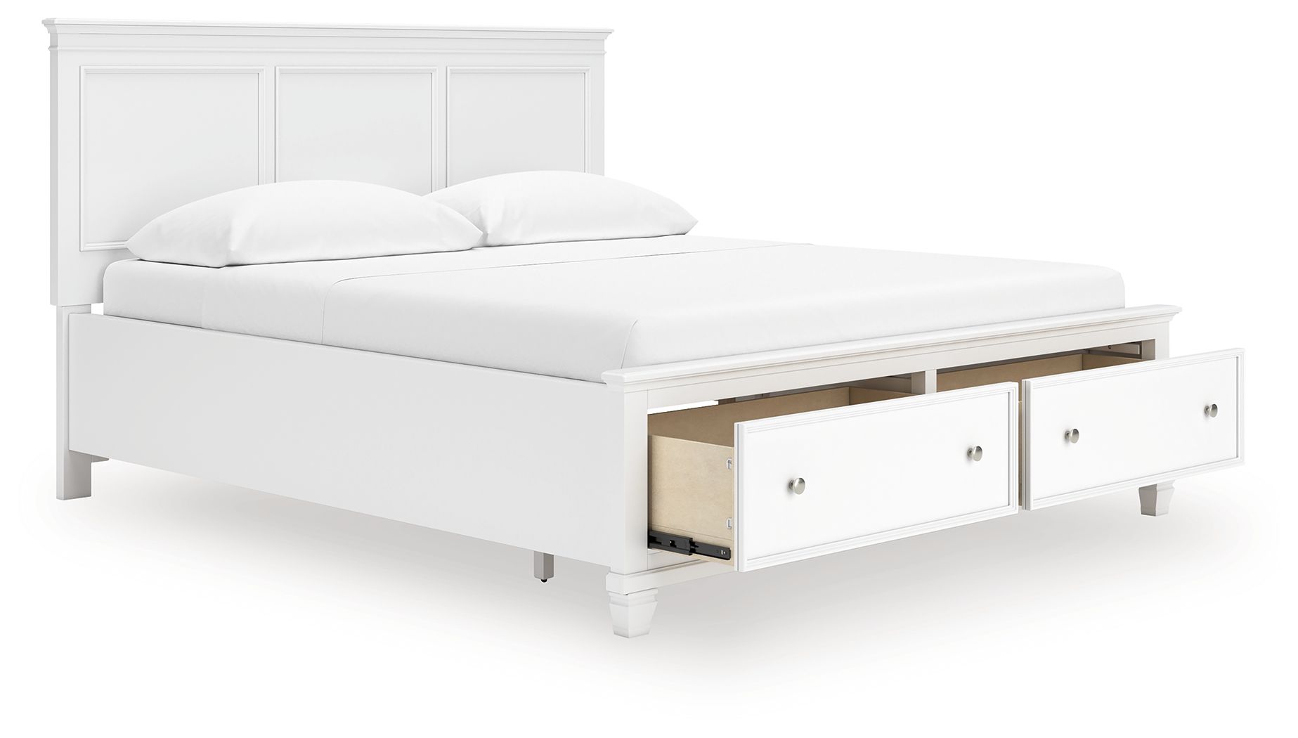 Fortman - California King Panel Storage Bed - White